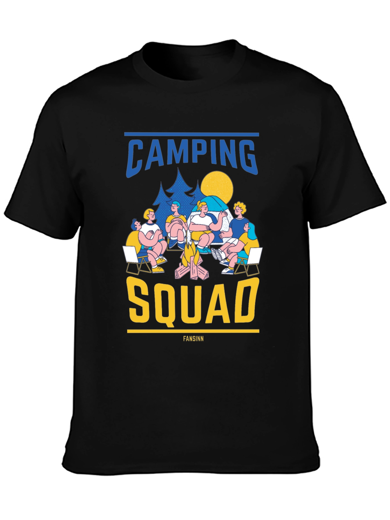Camping Squad Graphic T-Shirt - Bonfire & Friends Tee