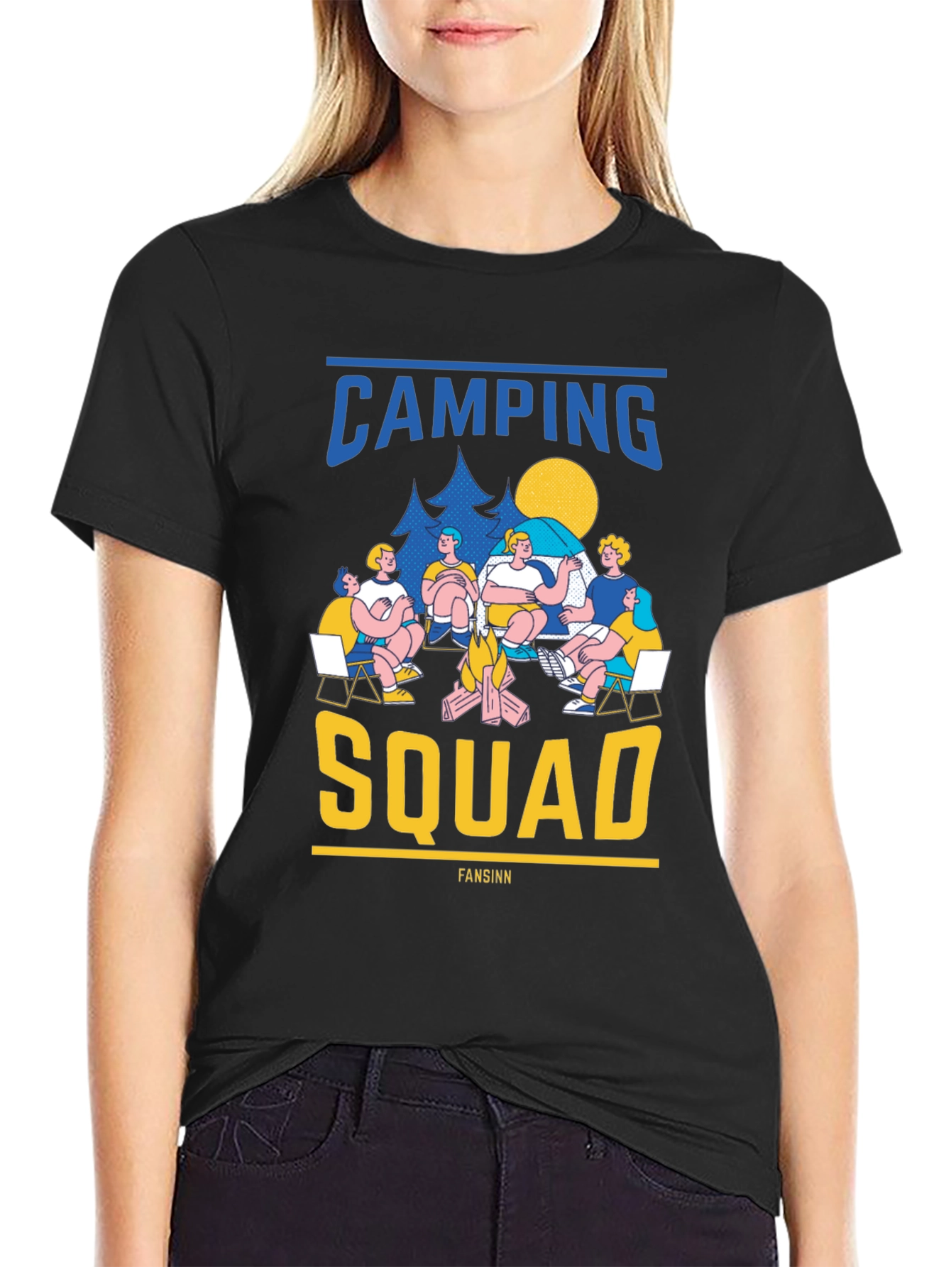 Camping Squad Graphic T-Shirt - Bonfire & Friends Tee
