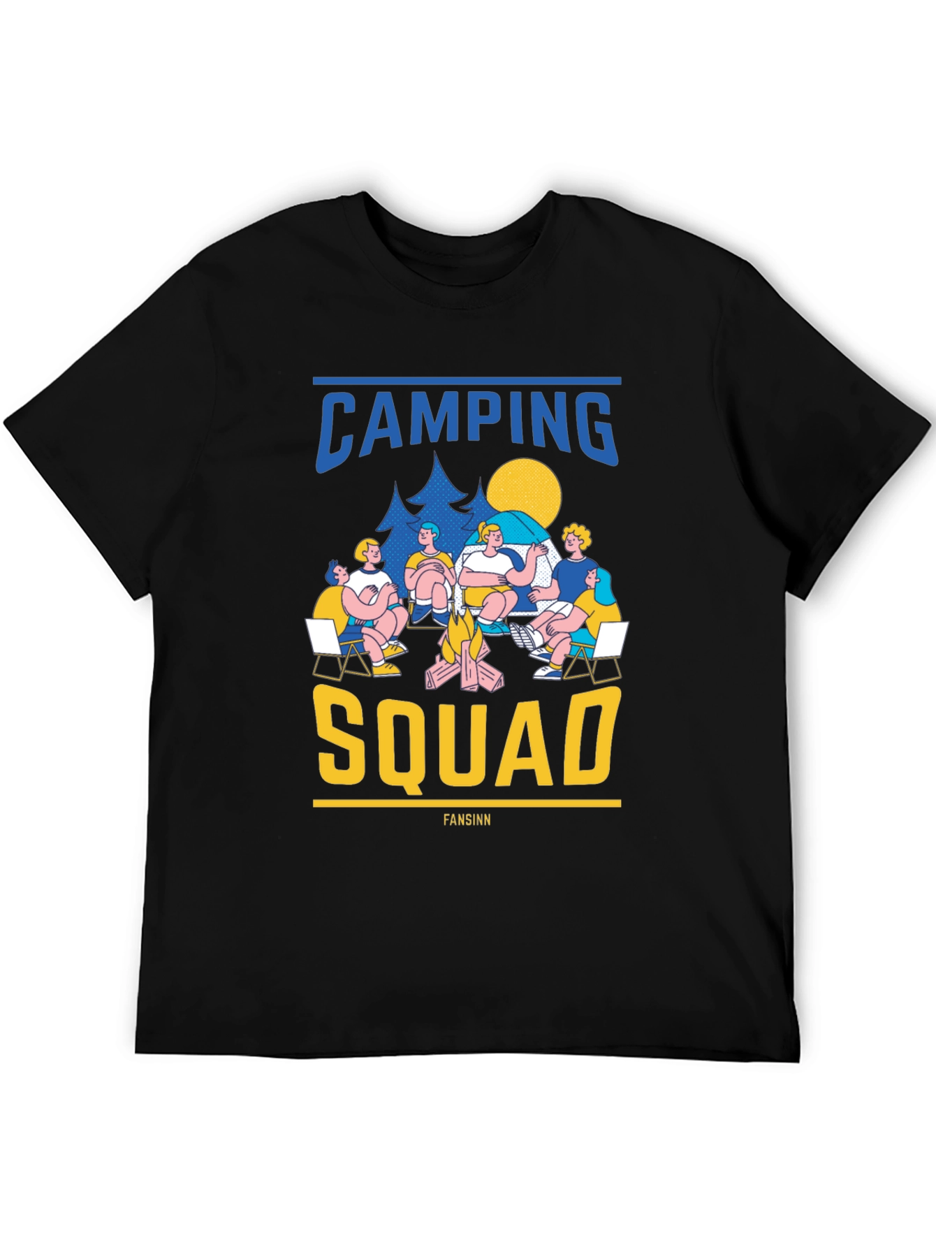 Camping Squad Graphic T-Shirt - Bonfire & Friends Tee