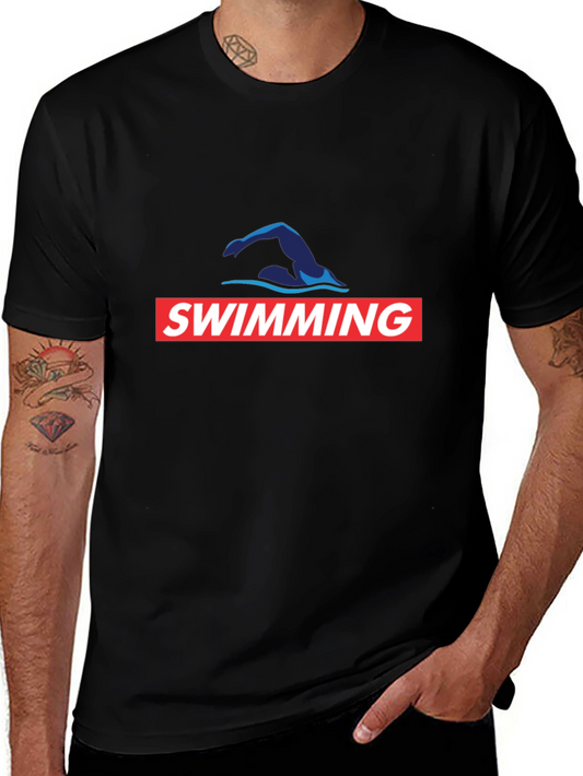 Swimming T-Shirt - Swim Cap Graphic Tee