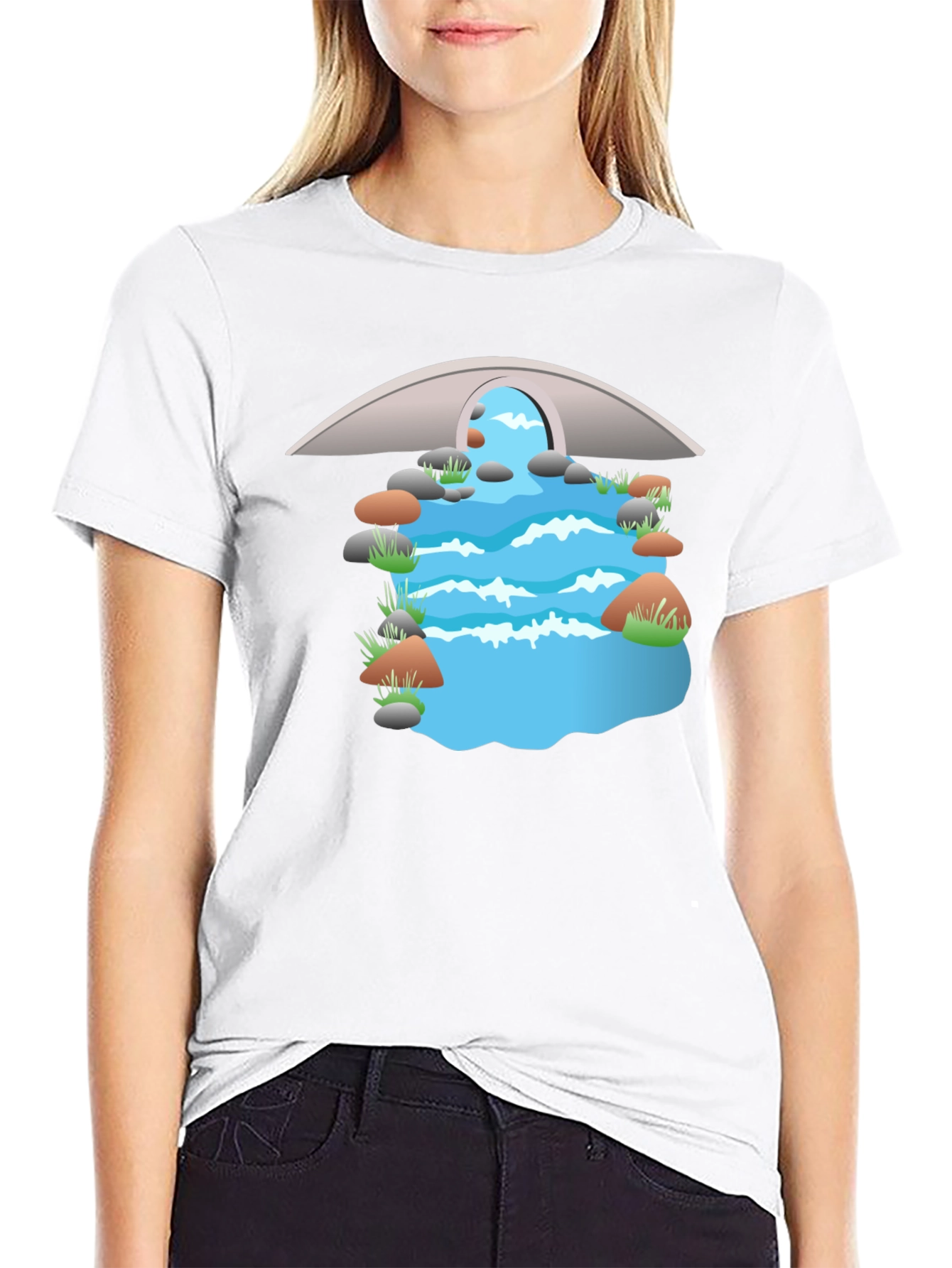 River Bridge Graphic T-Shirt