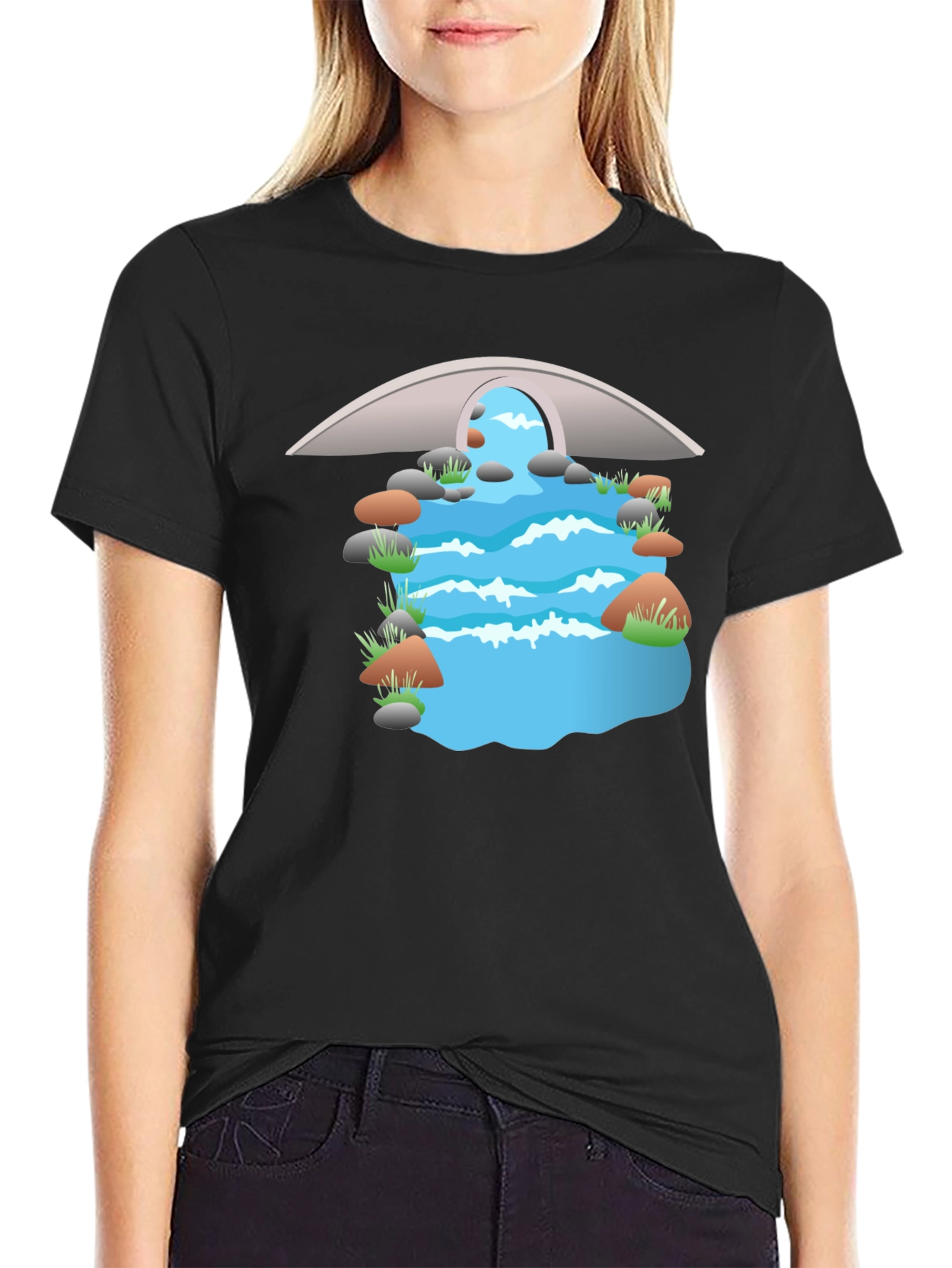 River Bridge Graphic T-Shirt