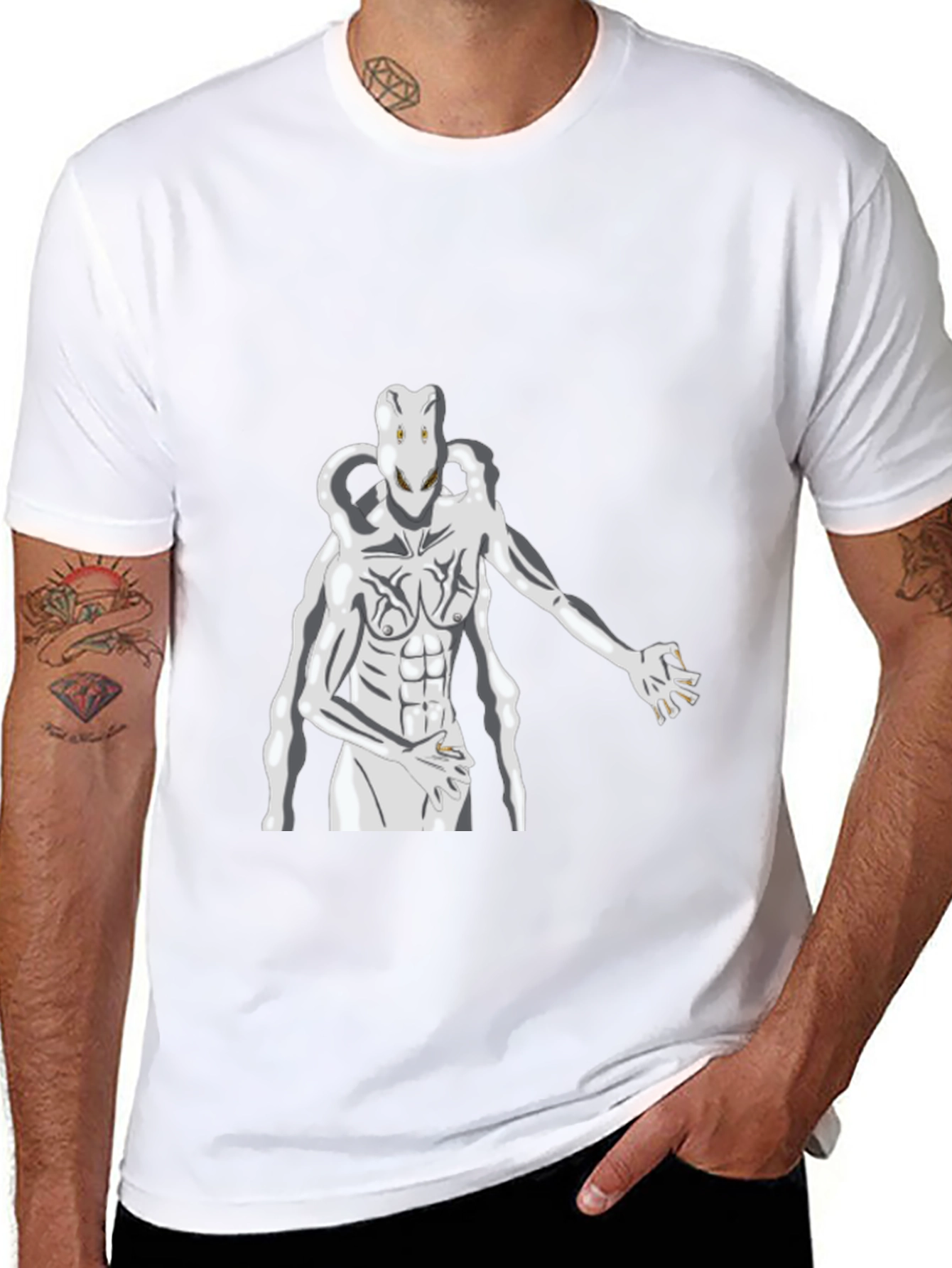 Surreal Creature Graphic Print T-Shirt