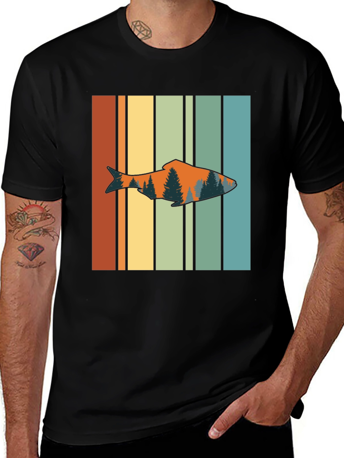 Retro Fish Graphic Tee - Outdoorsman Style