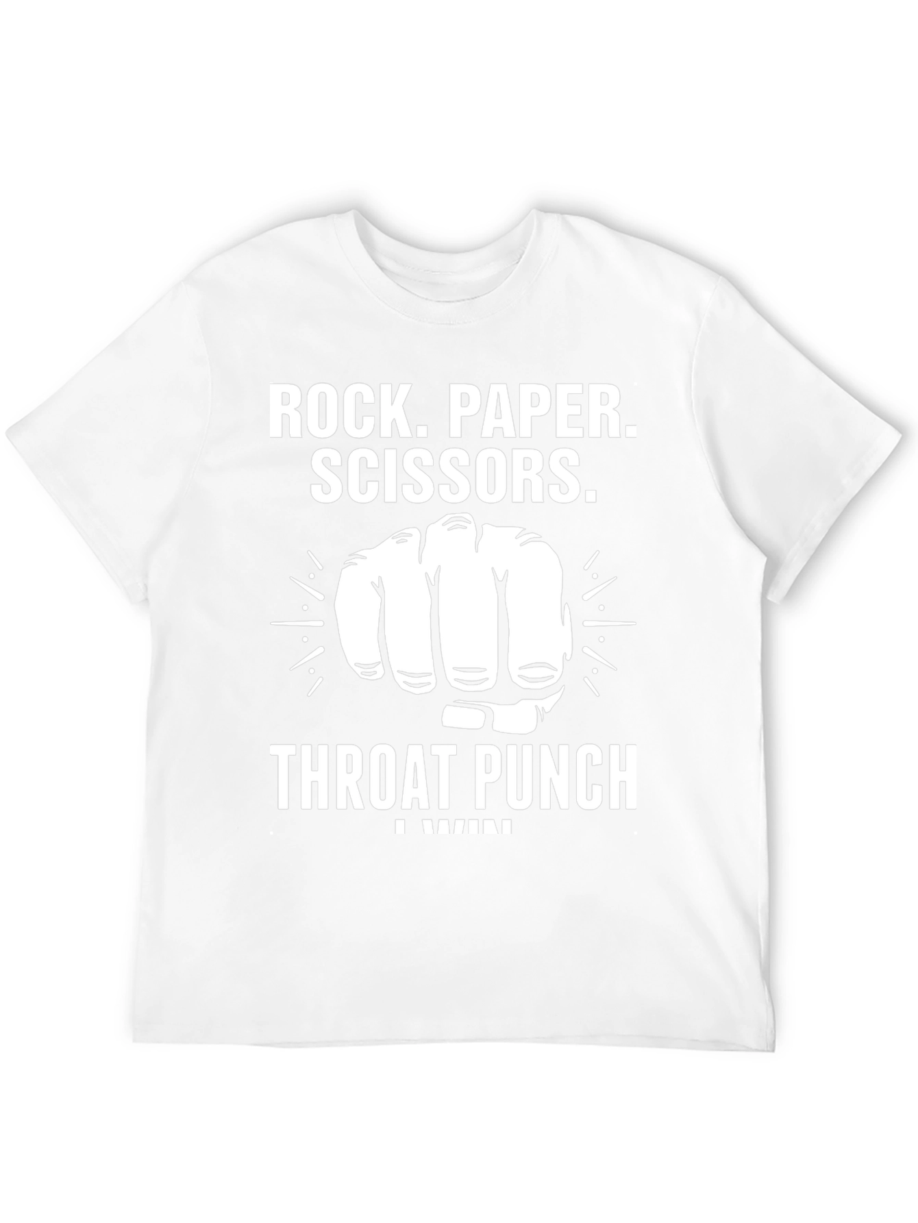Rock Paper Scissors Throat Punch Black T-Shirt