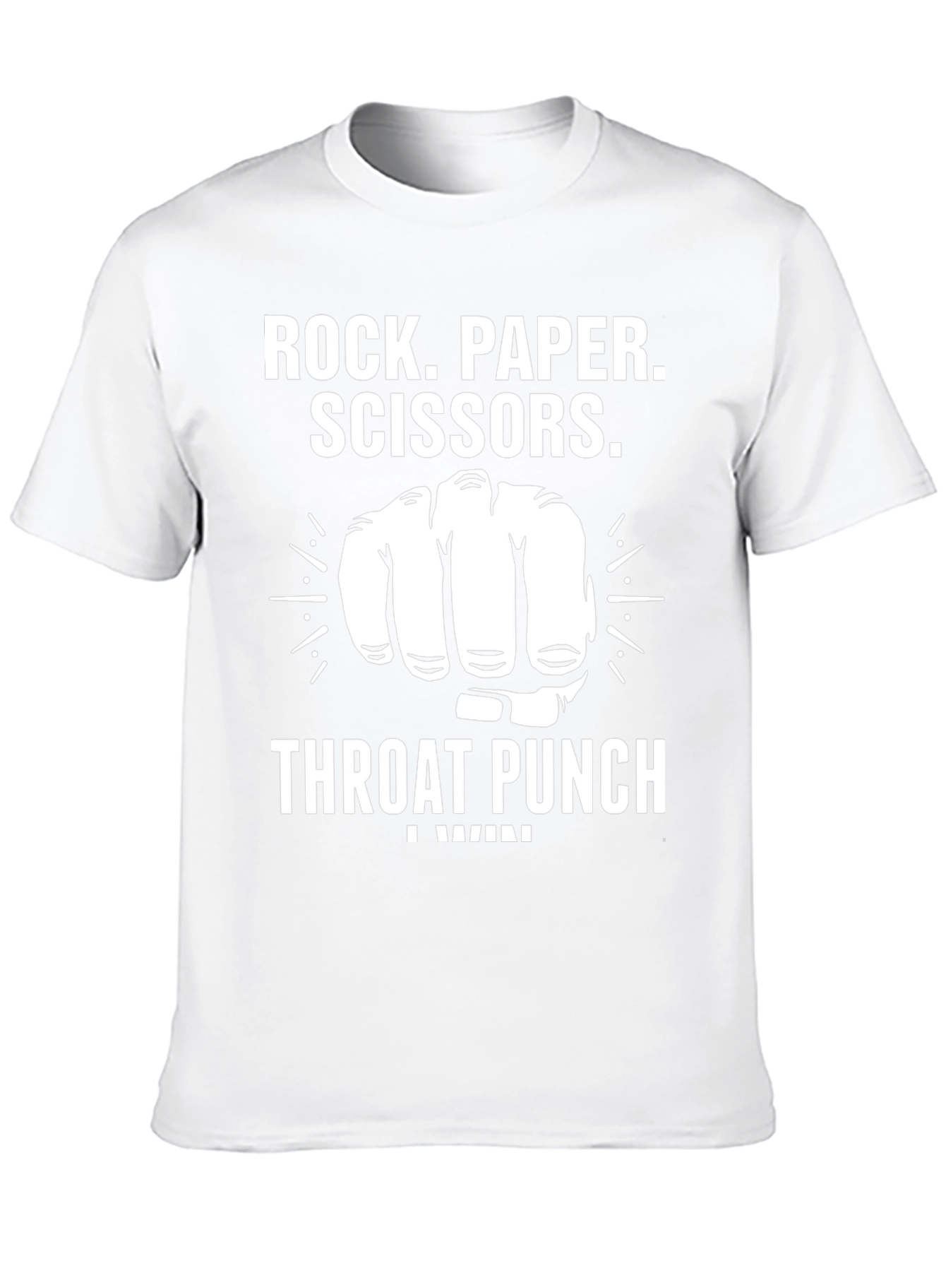Rock Paper Scissors Throat Punch Black T-Shirt