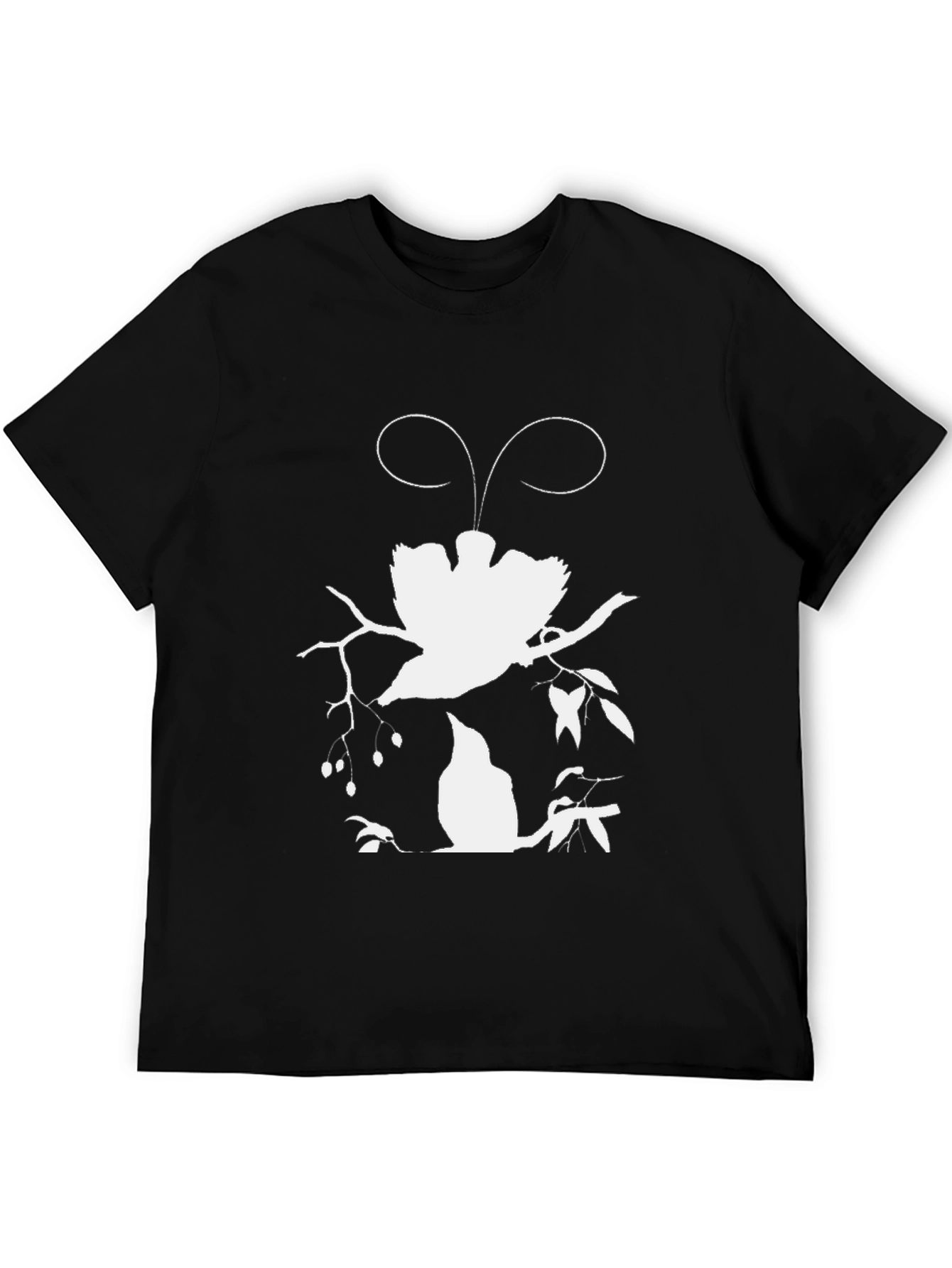 Bird Silhouette Graphic Tee - Black