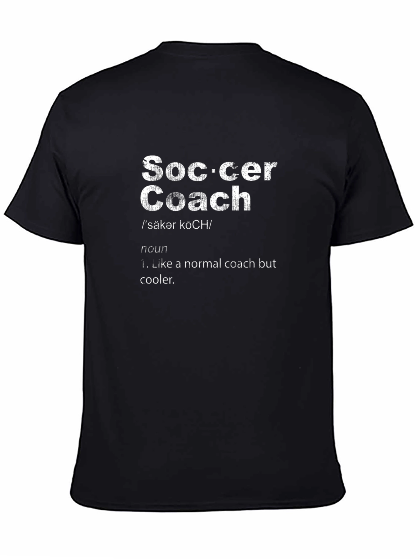 Soccer Coach Definition Black T-Shirt