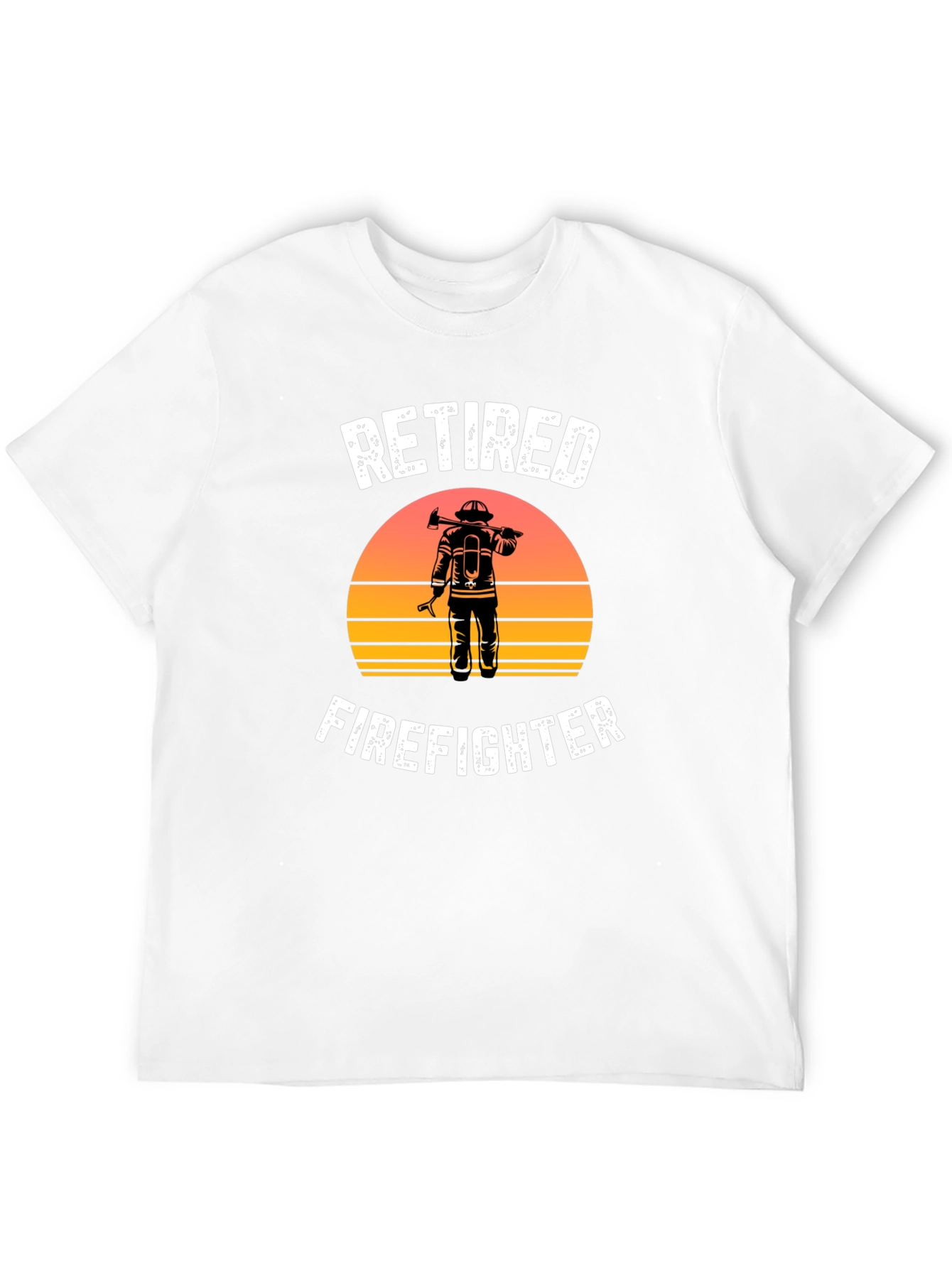 Retired Firefighter Graphic T-Shirt - Black
