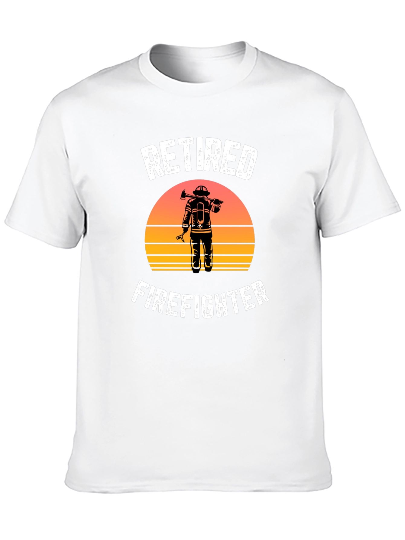 Retired Firefighter Graphic T-Shirt - Black