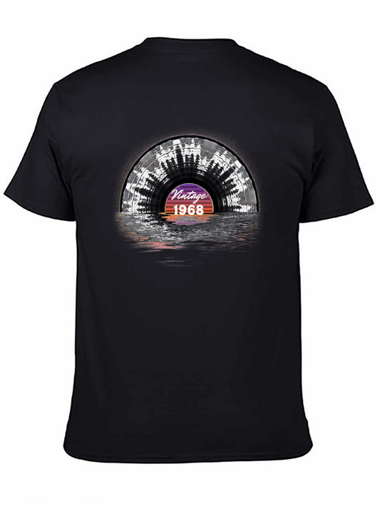 Vintage 1968 Vinyl Record Graphic T-Shirt