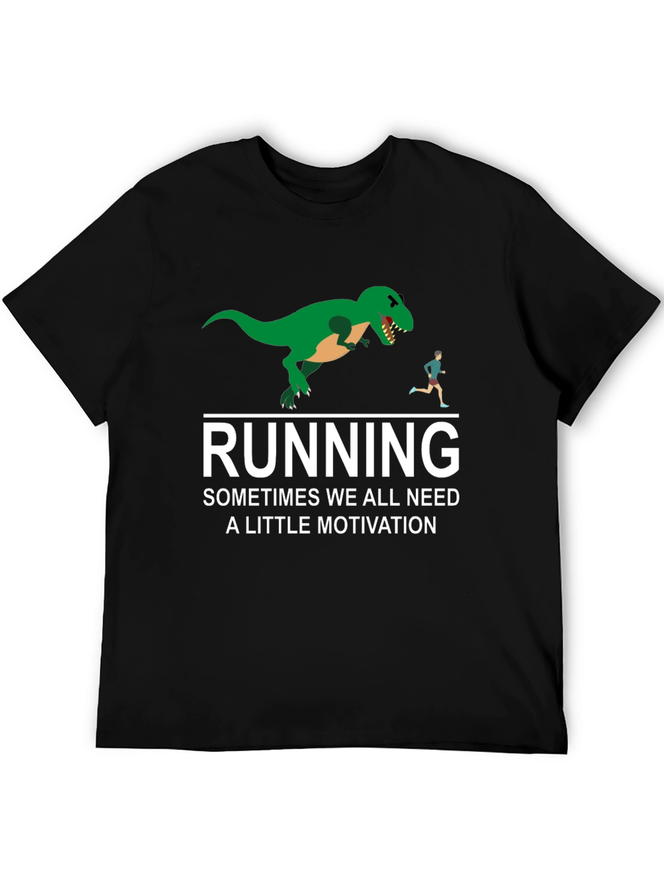 Running Motivation T-Shirt - Dinosaur Chase