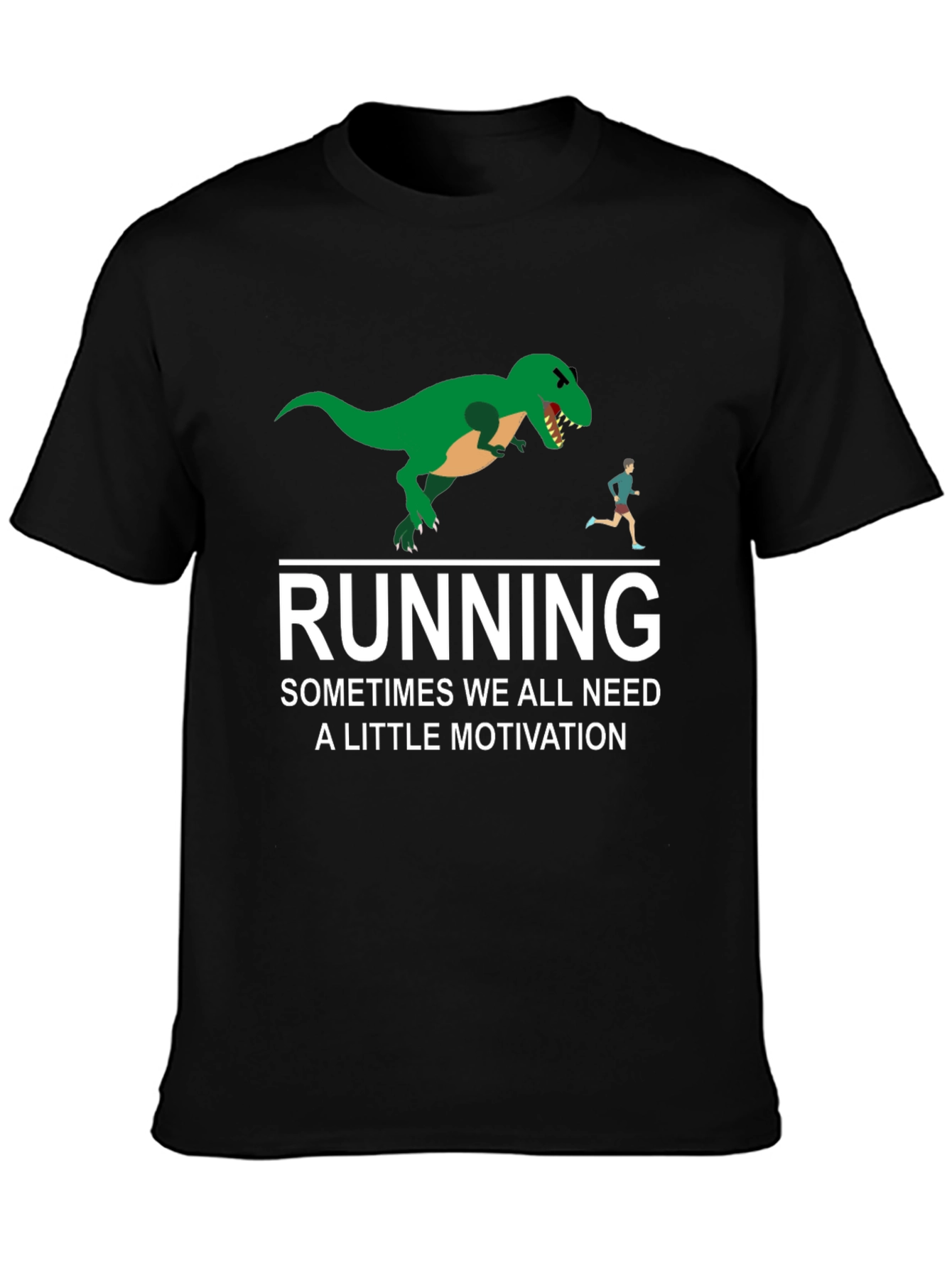 Running Motivation T-Shirt - Dinosaur Chase