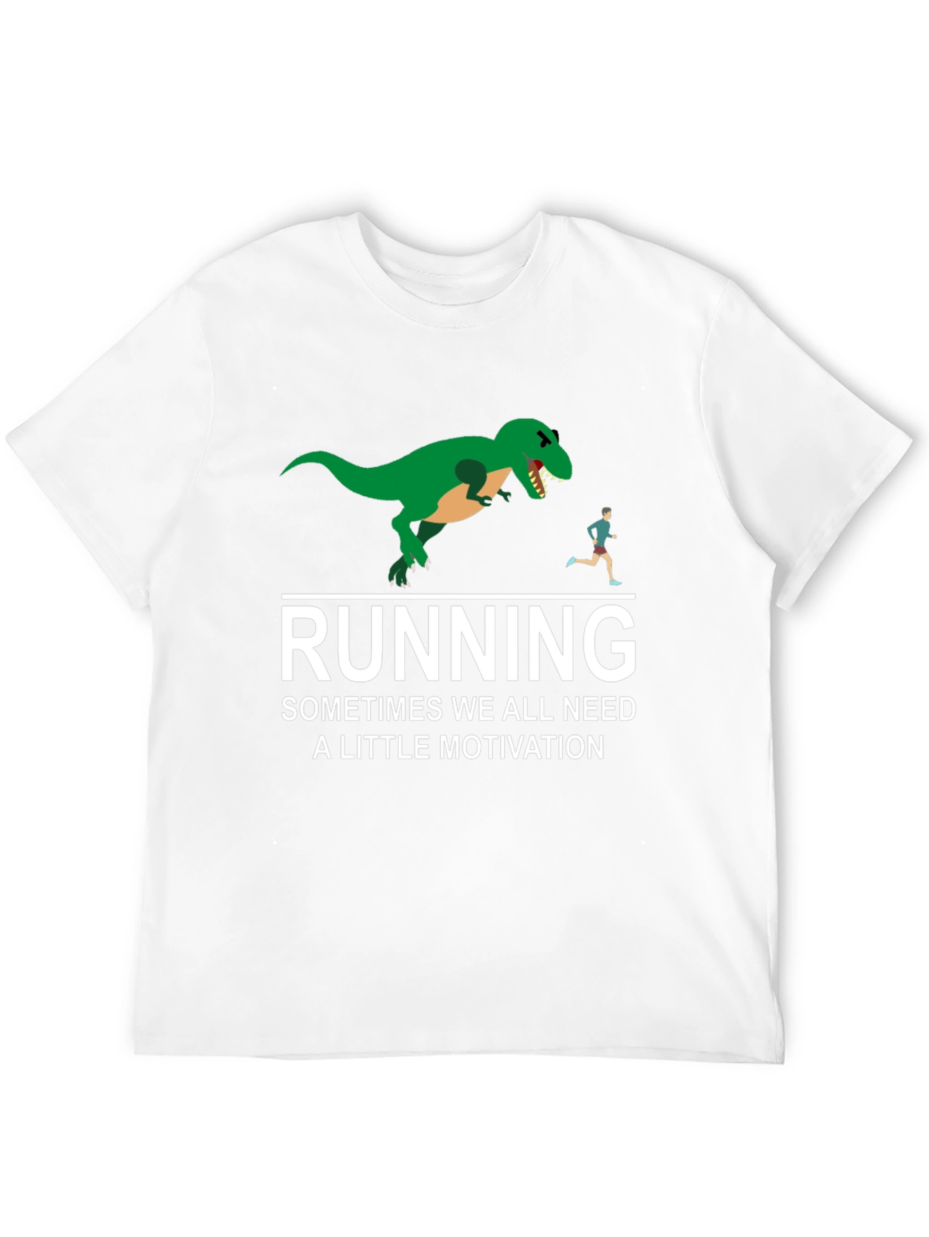 Running Motivation T-Shirt - Dinosaur Chase