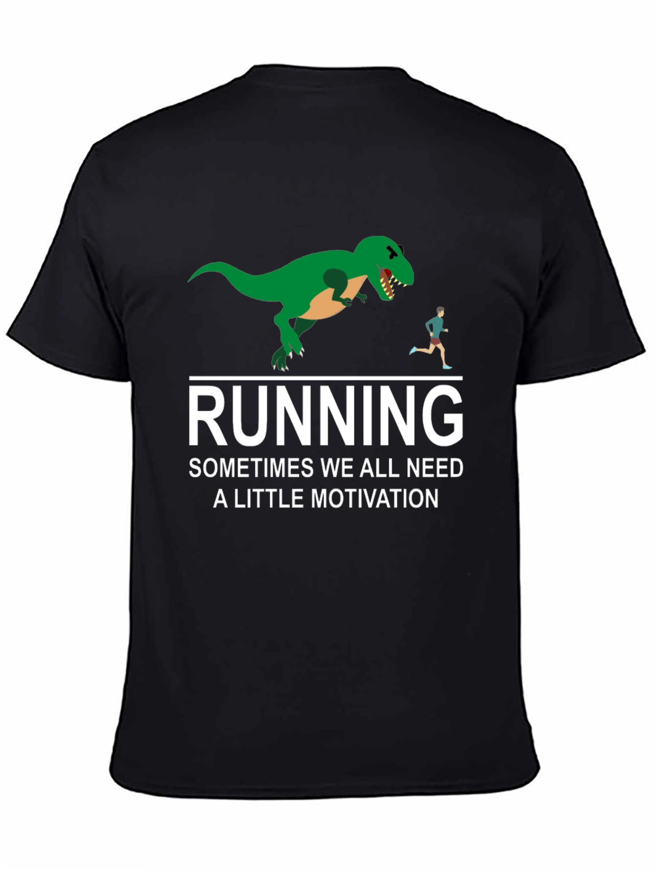 Running Motivation T-Shirt - Dinosaur Chase