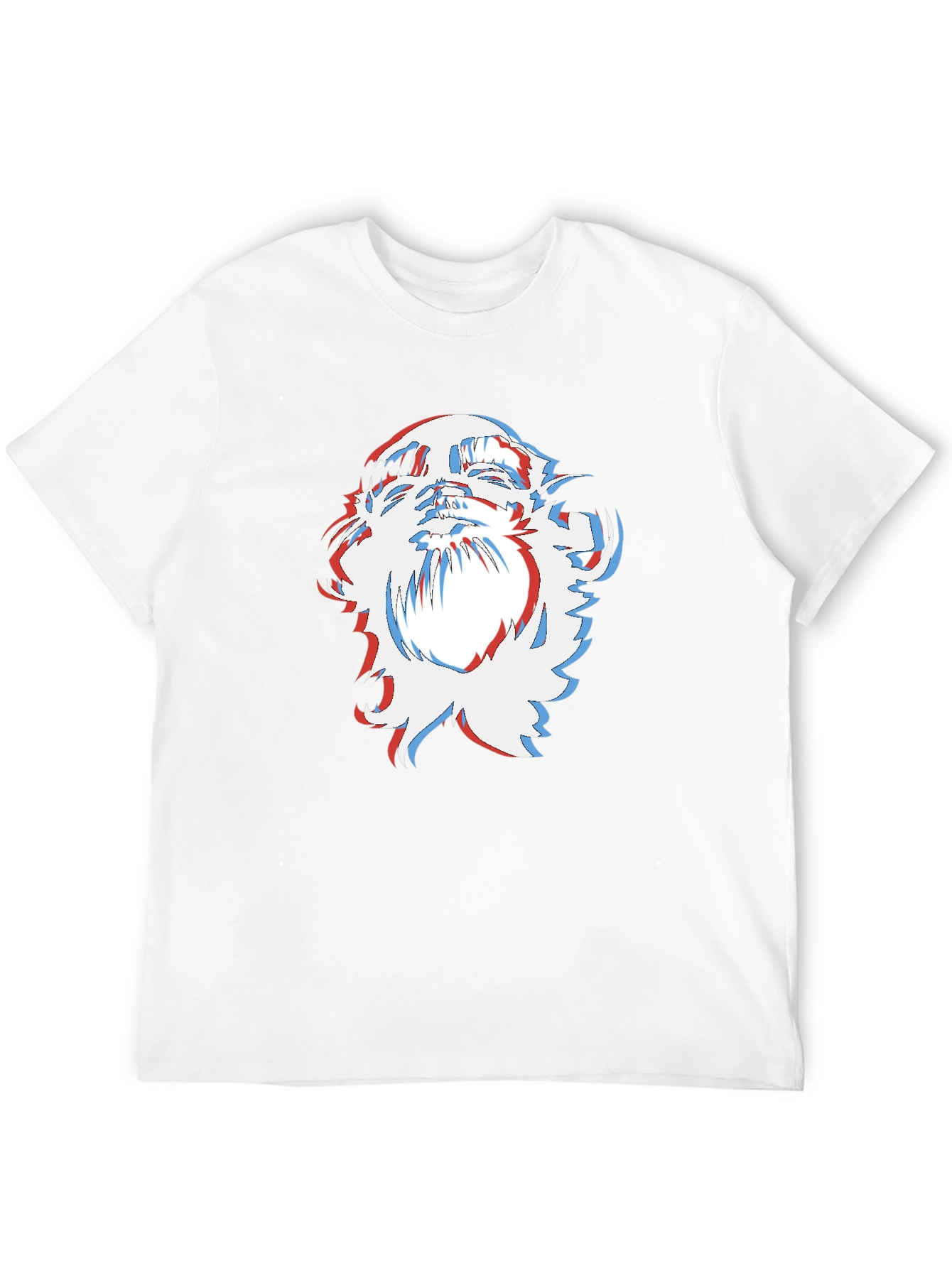 Cool Graphic Tee - Fuzzy Face Design
