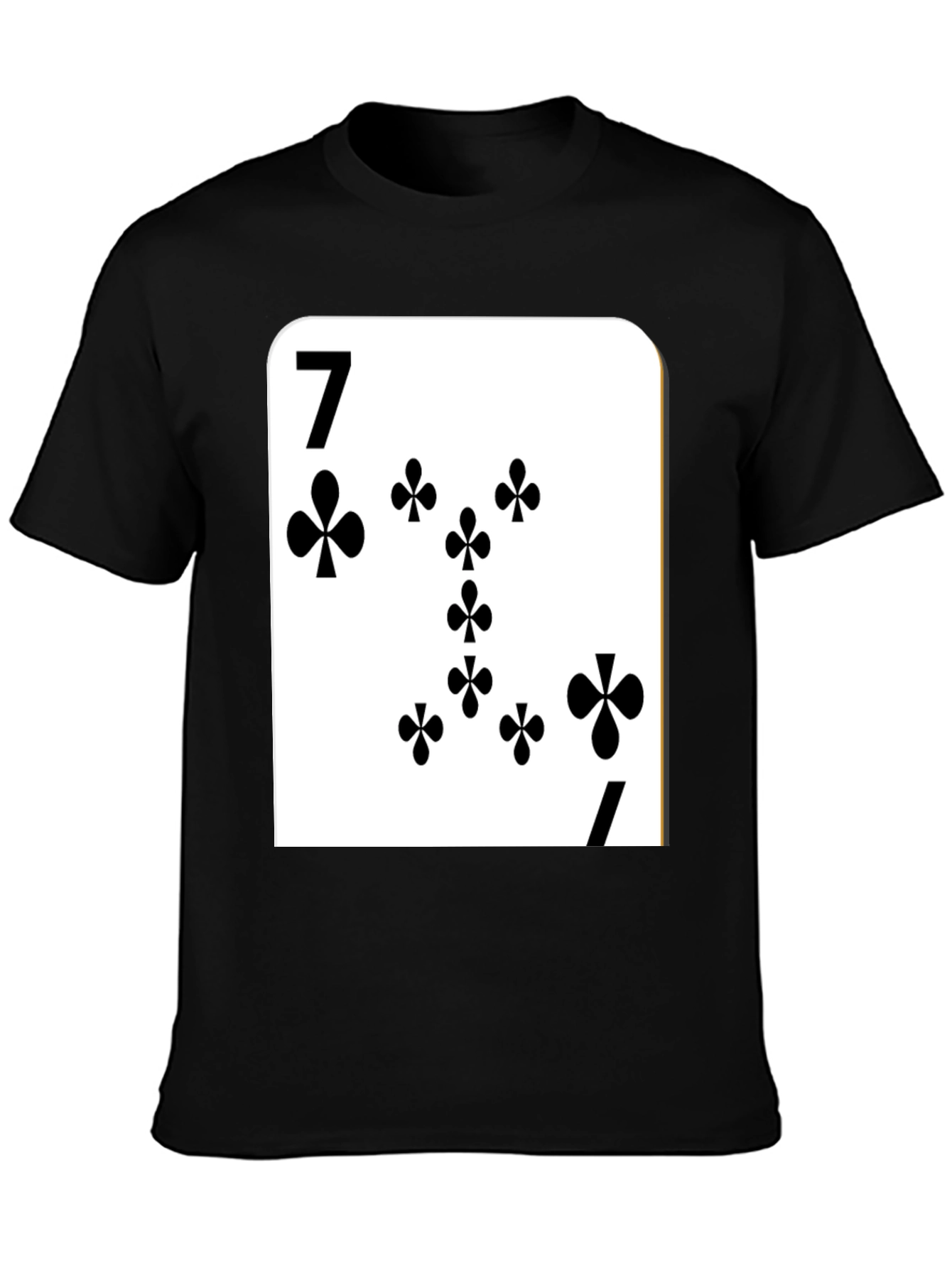 Seven of Clubs Card Graphic T-Shirt