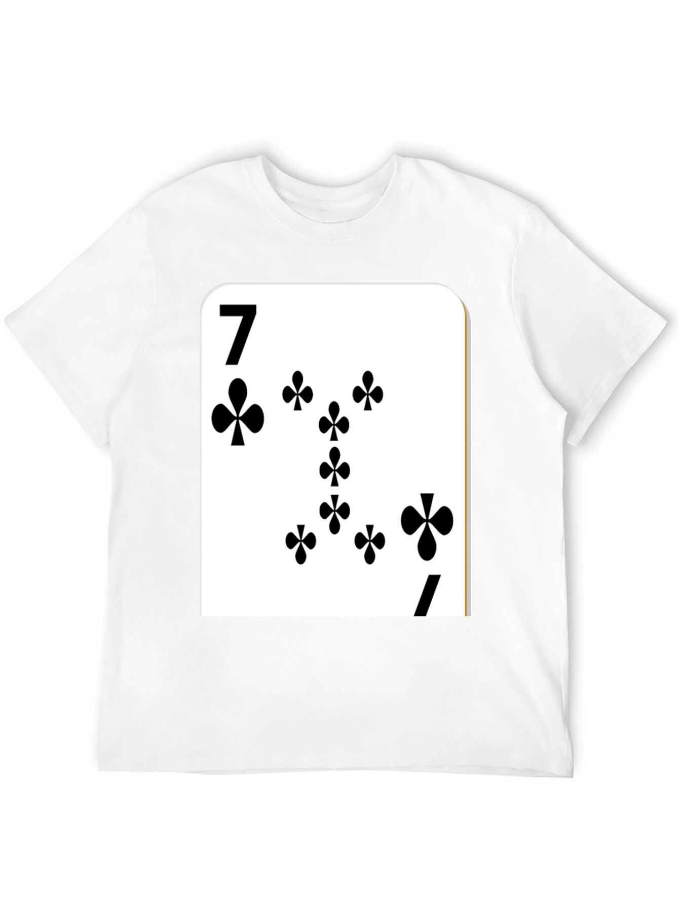 Seven of Clubs Card Graphic T-Shirt