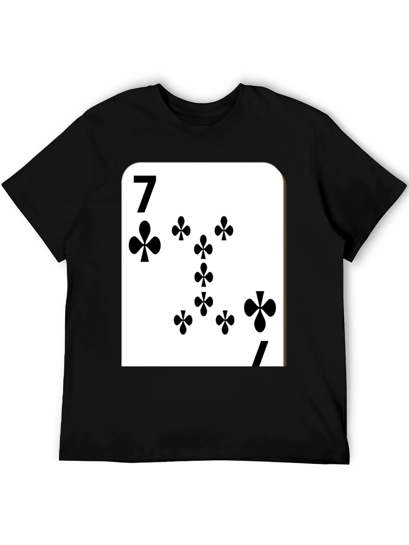 Seven of Clubs Card Graphic T-Shirt