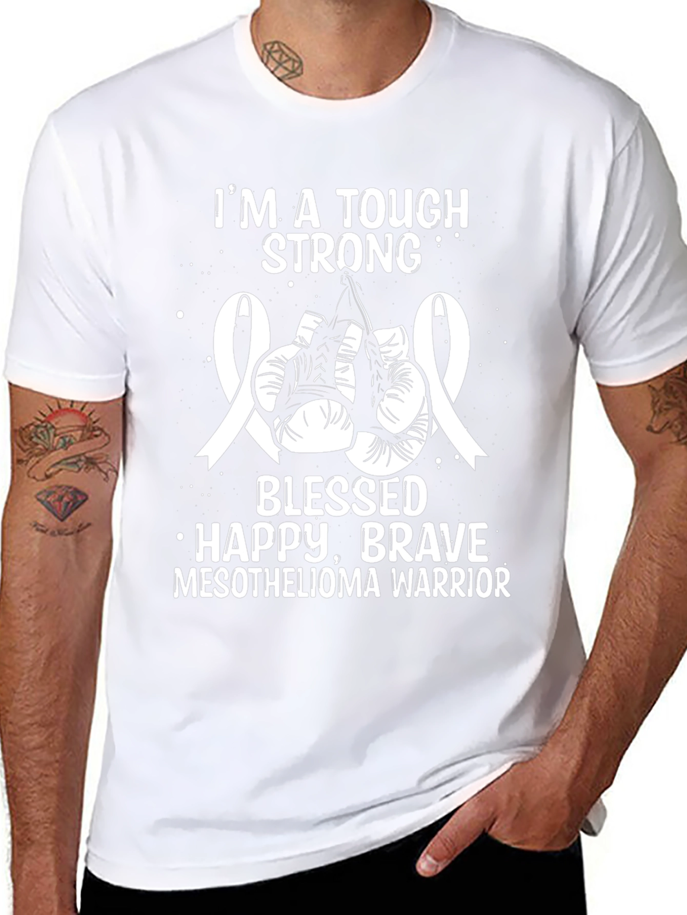 Tough Mesothelioma Warrior Graphic Tee