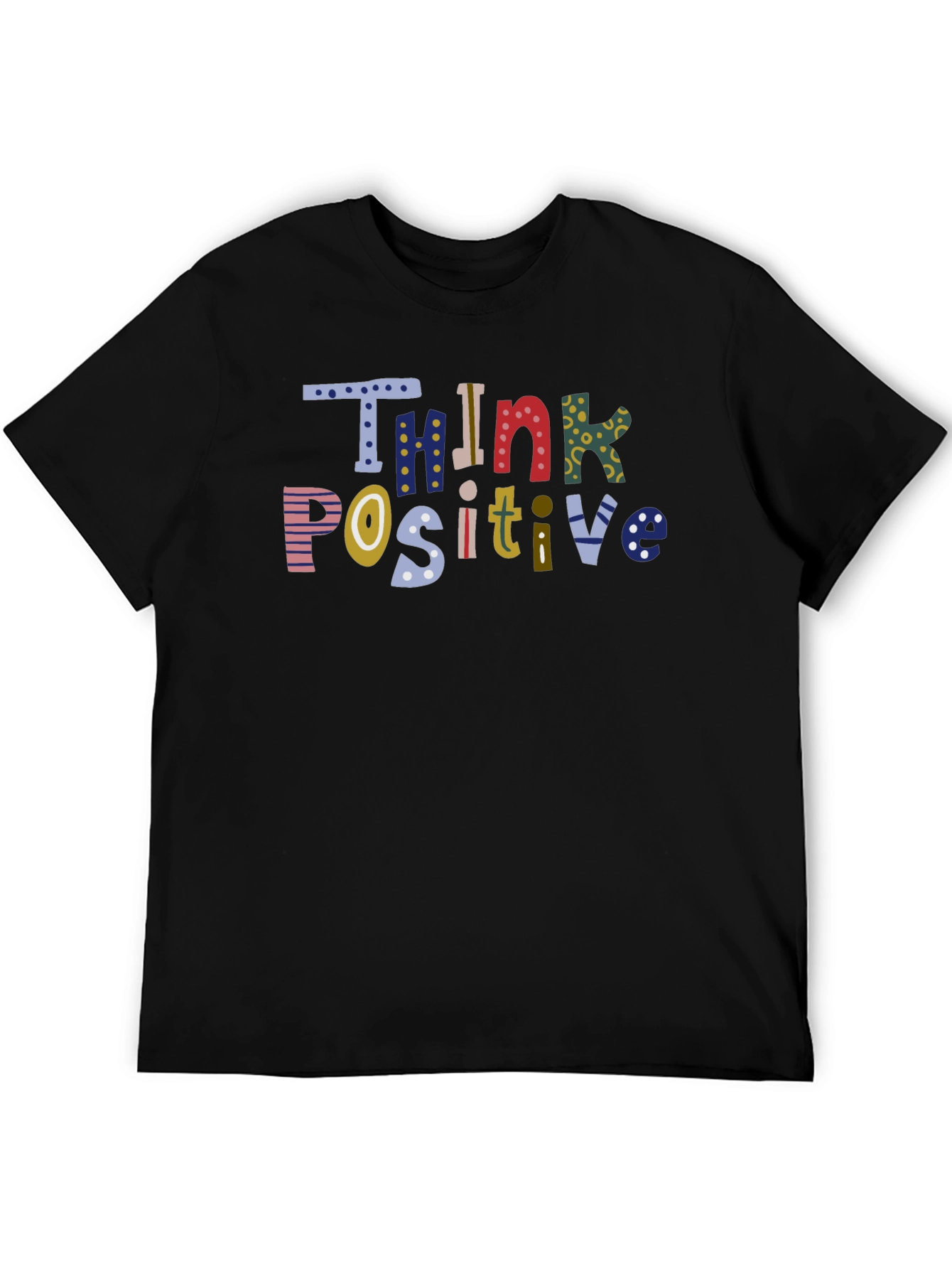 Think Positive Graphic T-Shirt - Black