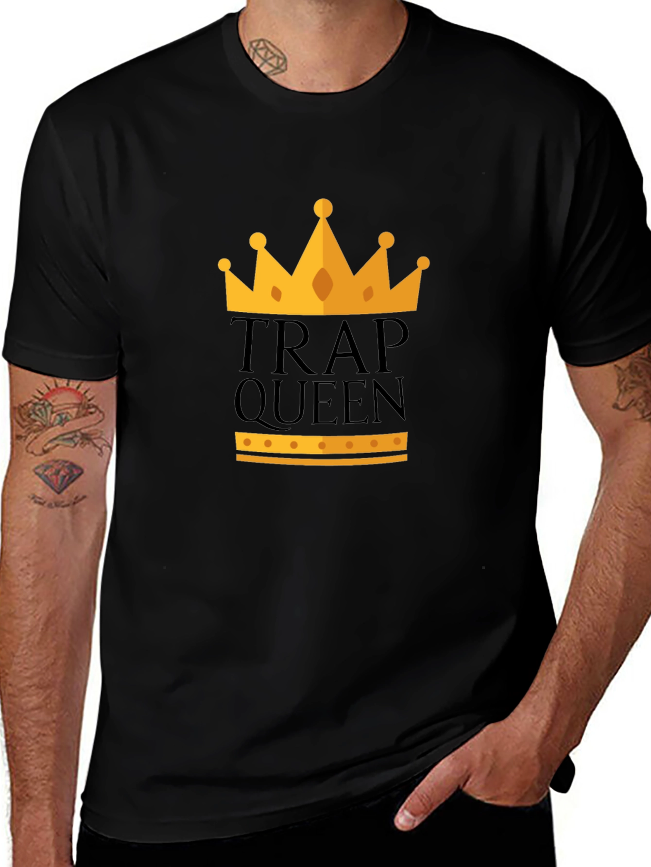 Trap Queen Crown Graphic Tee - Stylish Mens T-Shirt