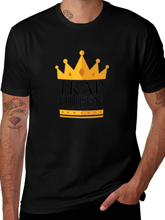 Trap Queen Crown Graphic Tee - Stylish Mens T-Shirt