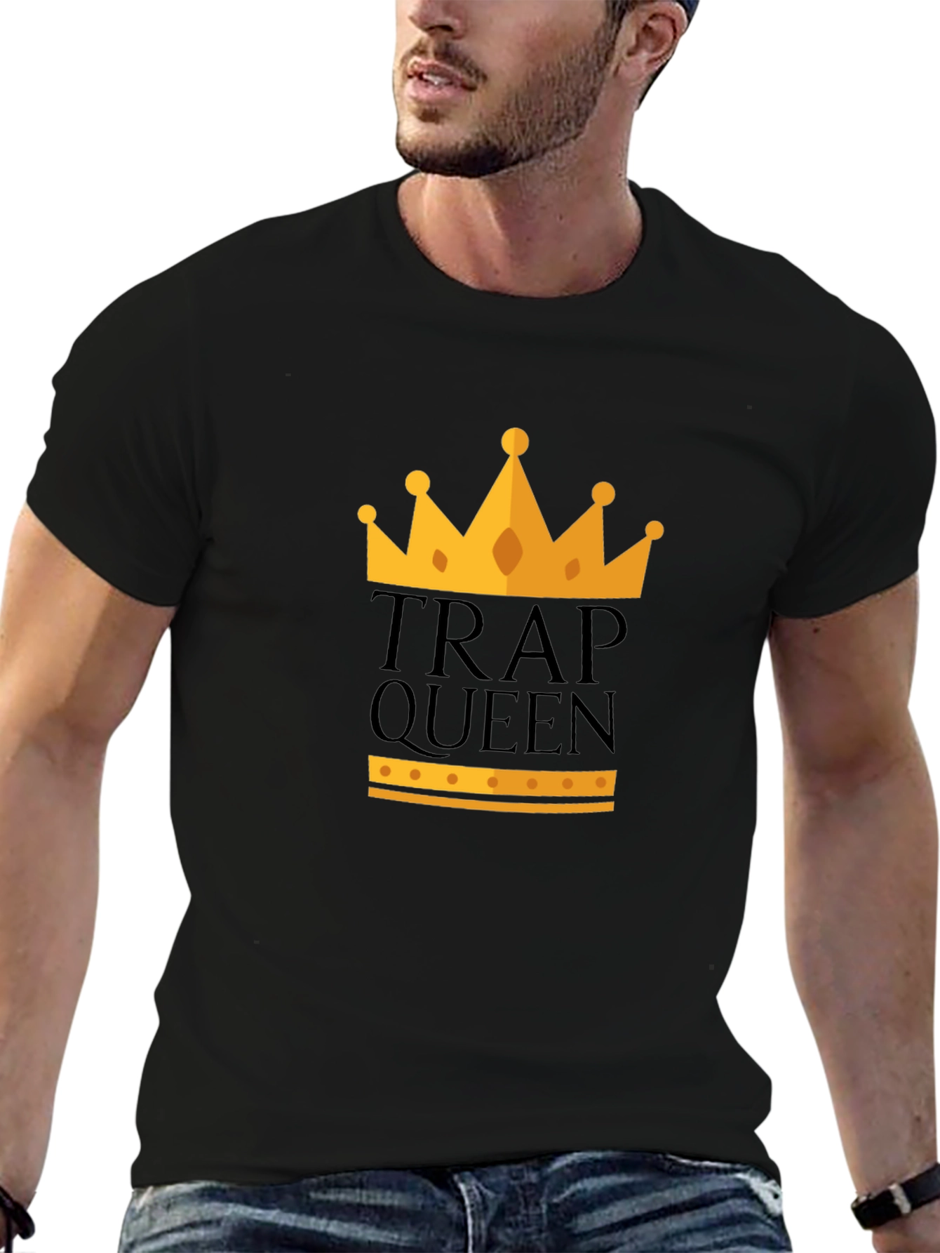 Trap Queen Crown Graphic Tee - Stylish Mens T-Shirt
