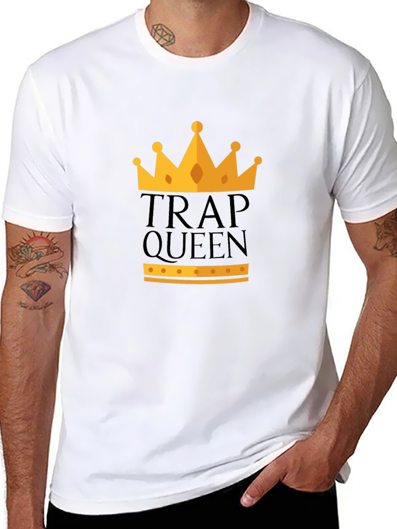 Trap Queen Crown Graphic Tee - Stylish Mens T-Shirt