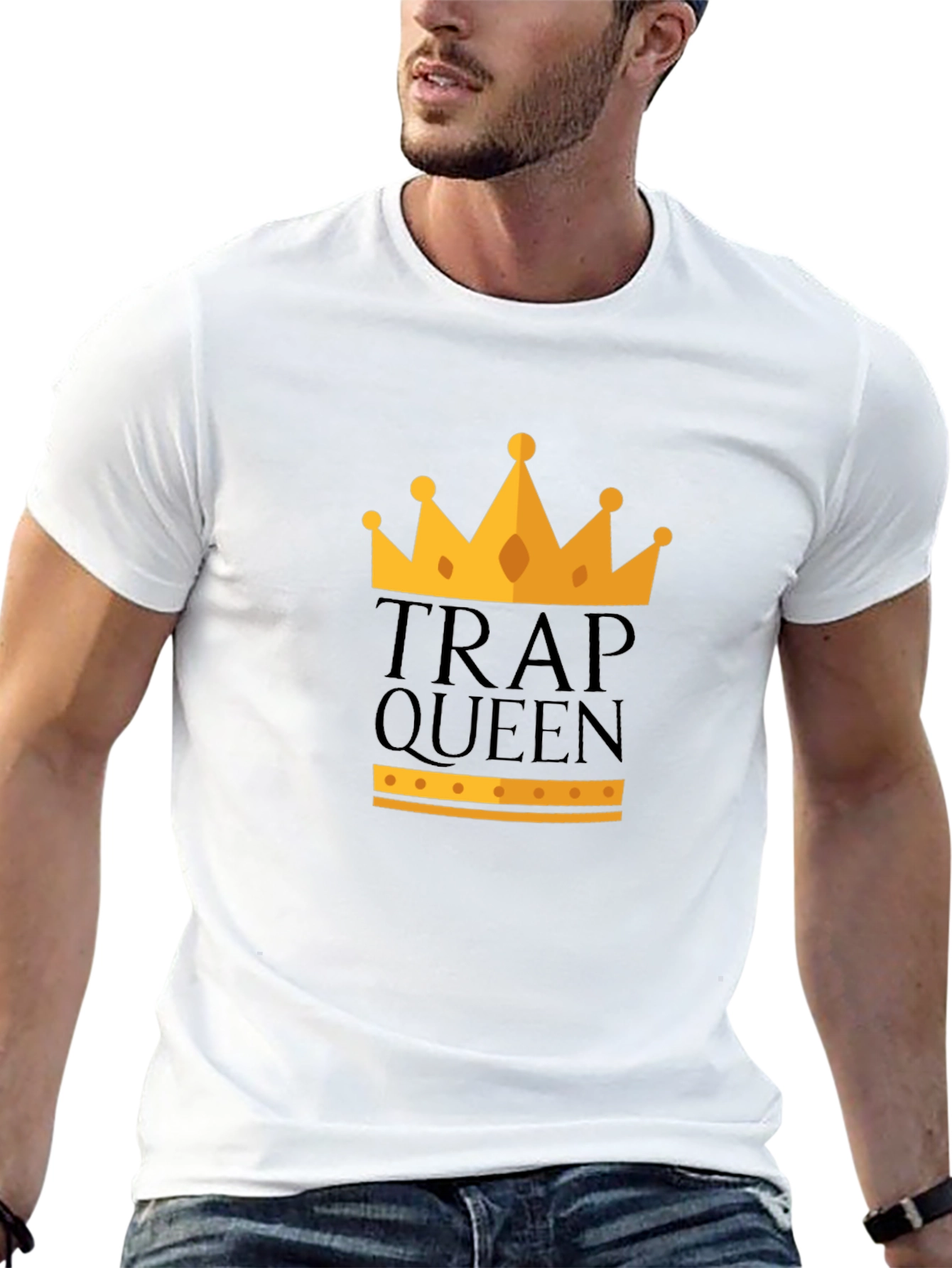 Trap Queen Crown Graphic Tee - Stylish Mens T-Shirt
