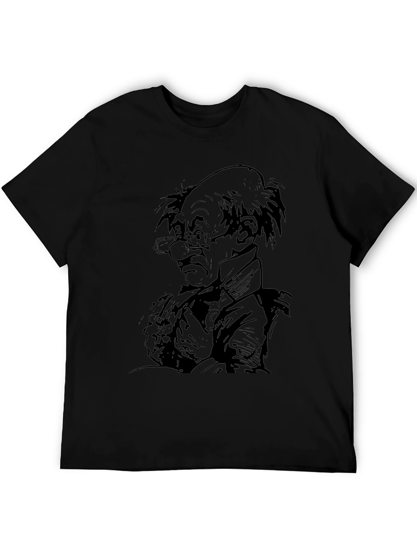 Cartoon Character Graphic Black T-Shirt