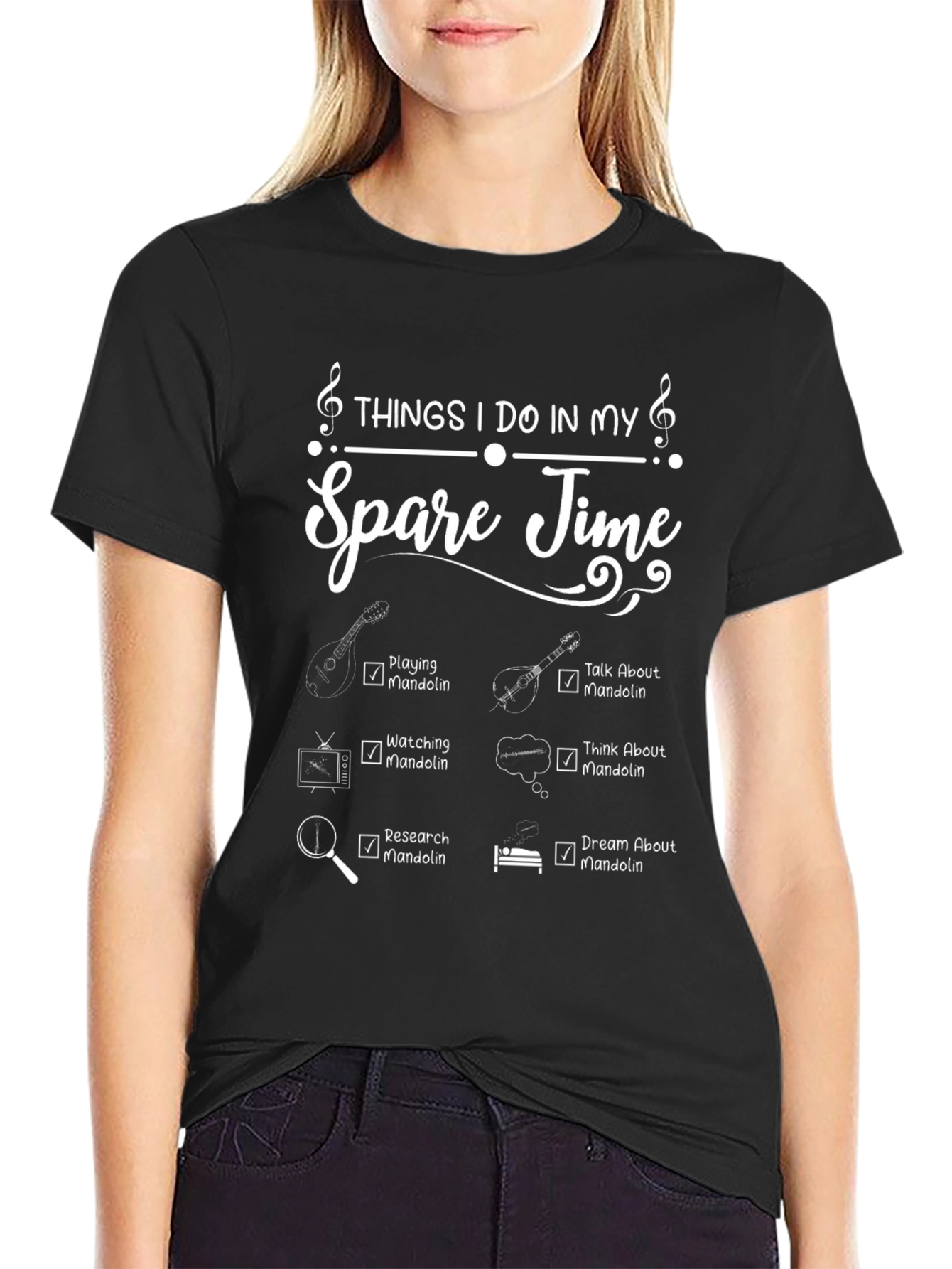 Things I Do In My Spare Time Mandolin T-Shirt