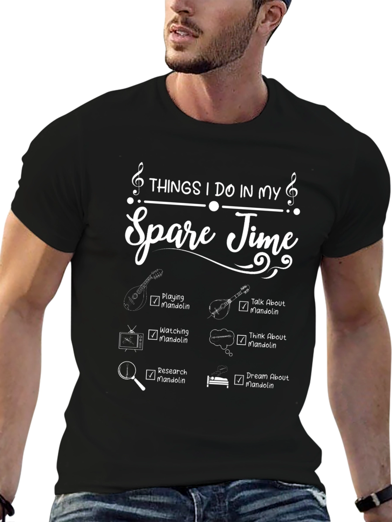 Things I Do In My Spare Time Mandolin T-Shirt