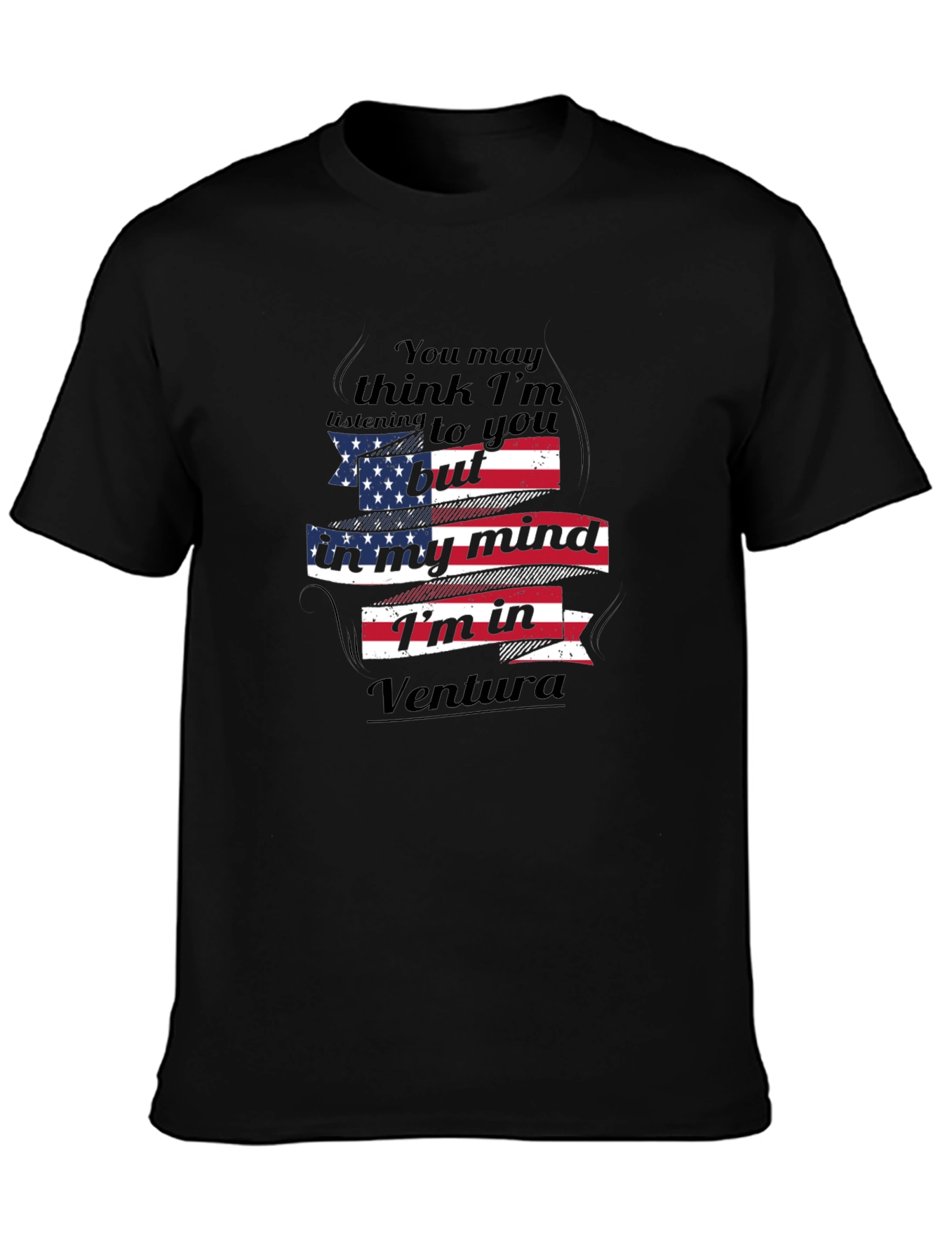 Ventura Mind T-Shirt - Patriotic USA Flag Design