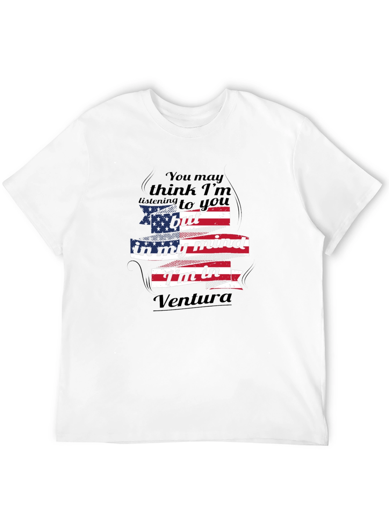 Ventura Mind T-Shirt - Patriotic USA Flag Design