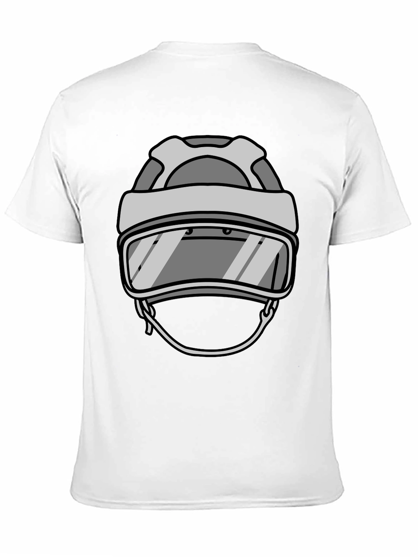 Cool Hockey Helmet Graphic Tee - Black