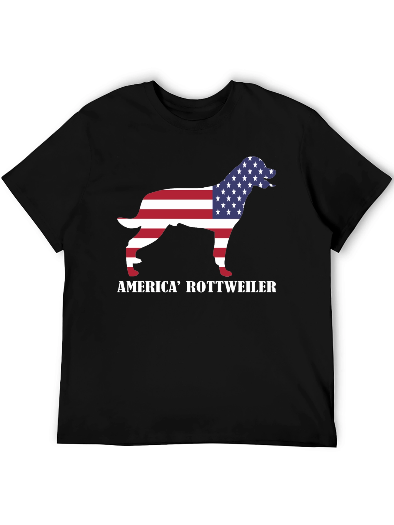 America Rottweiler Graphic Tee - Patriotic Dog Lover Shirt