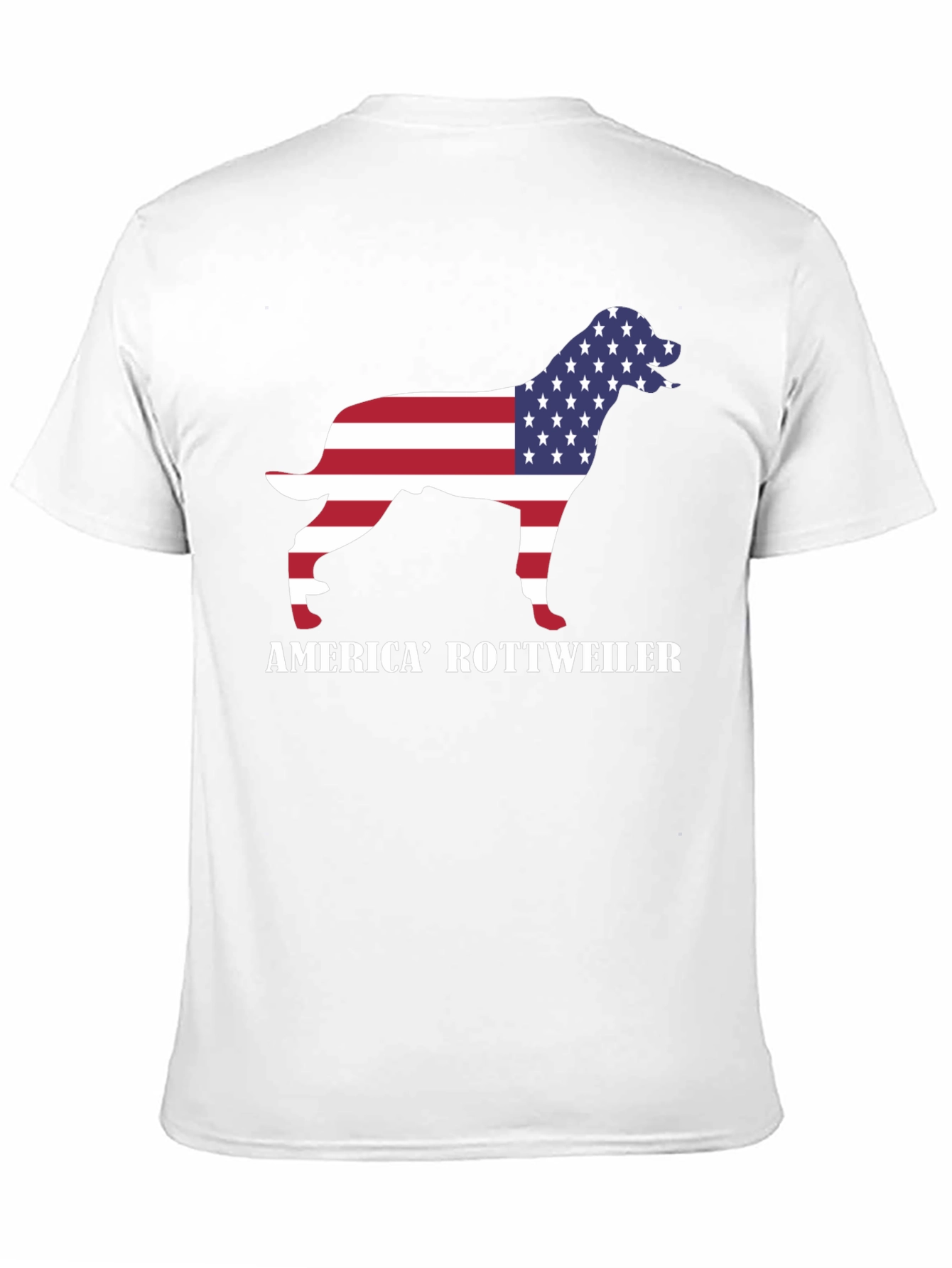 America Rottweiler Graphic Tee - Patriotic Dog Lover Shirt