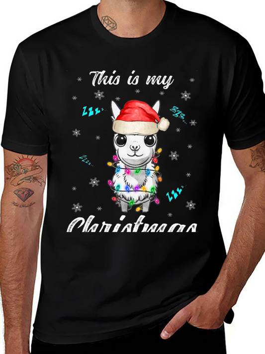 Christmas Llama T-Shirt - This is my Christmaaa