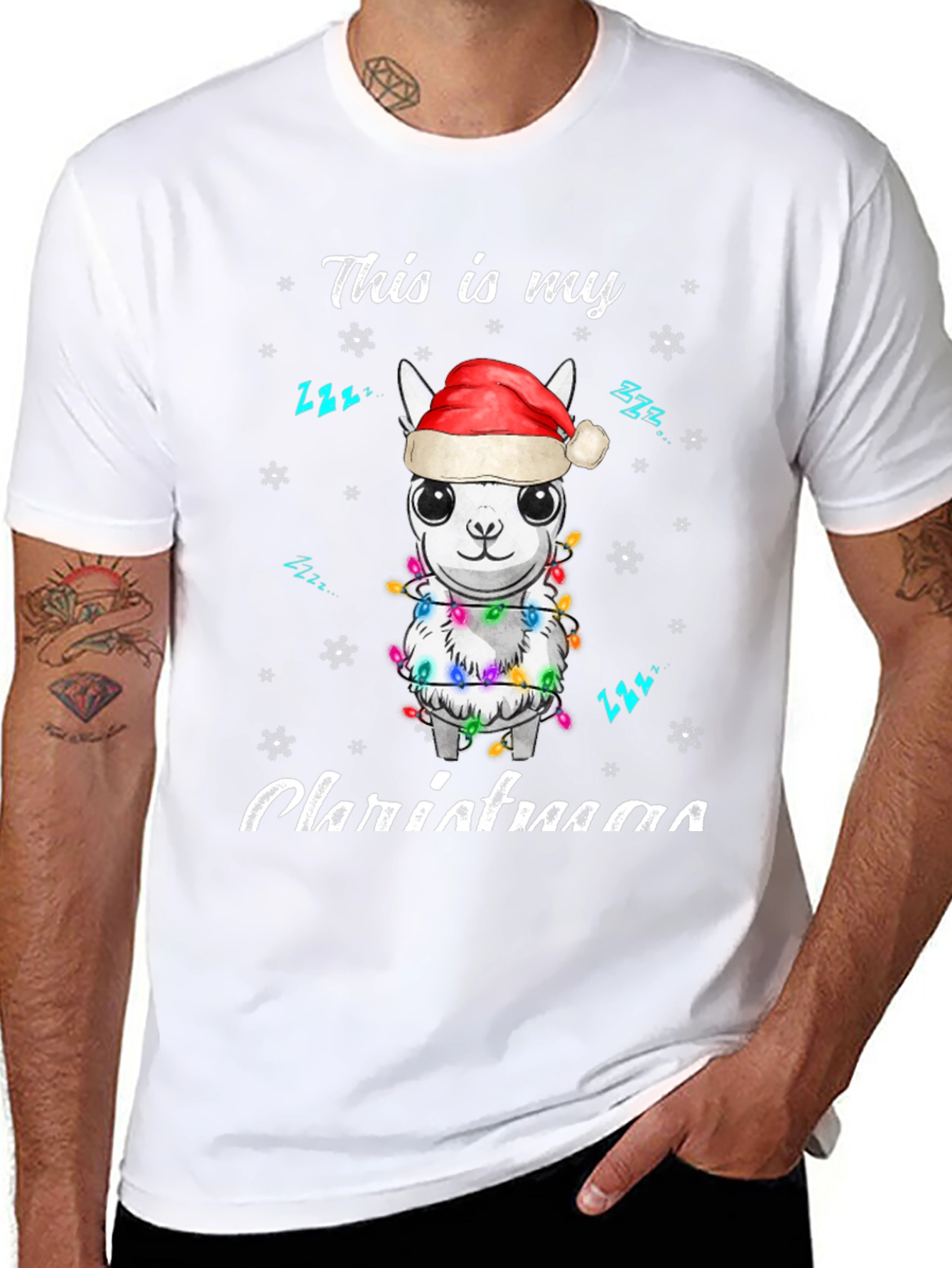 Christmas Llama T-Shirt - This is my Christmaaa