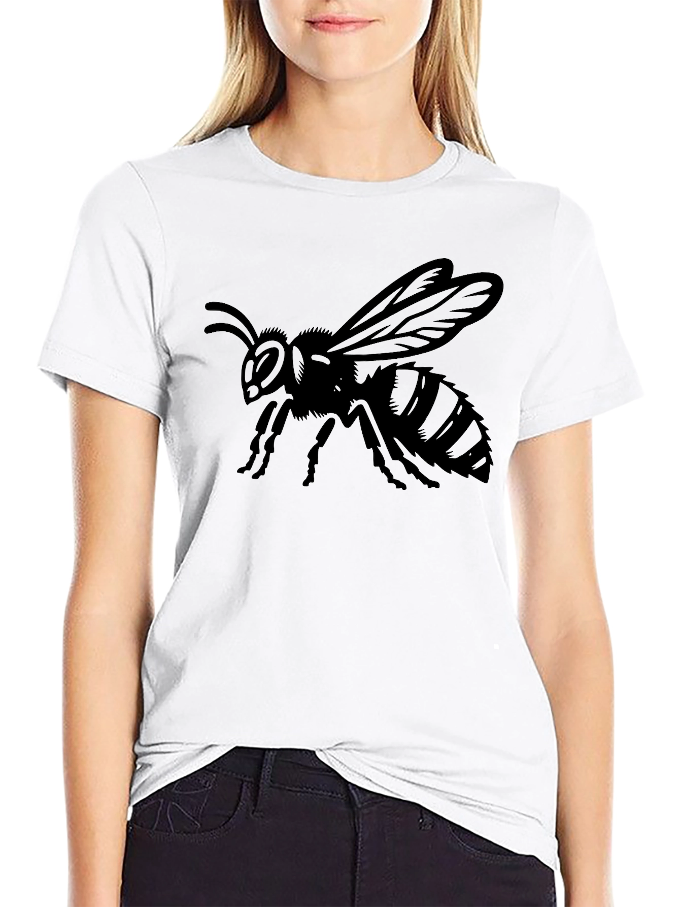 Black Bee Graphic Tee - Stylish Insect Design T-Shirt