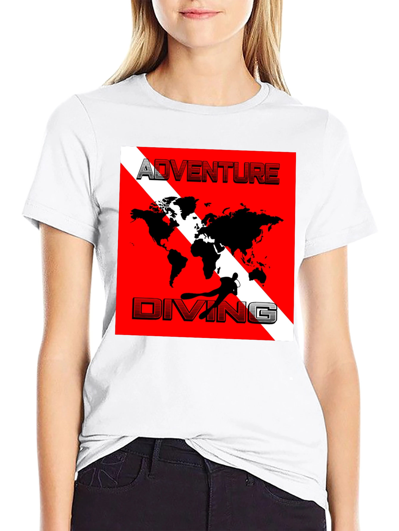 Adventure Diving World Map T-Shirt