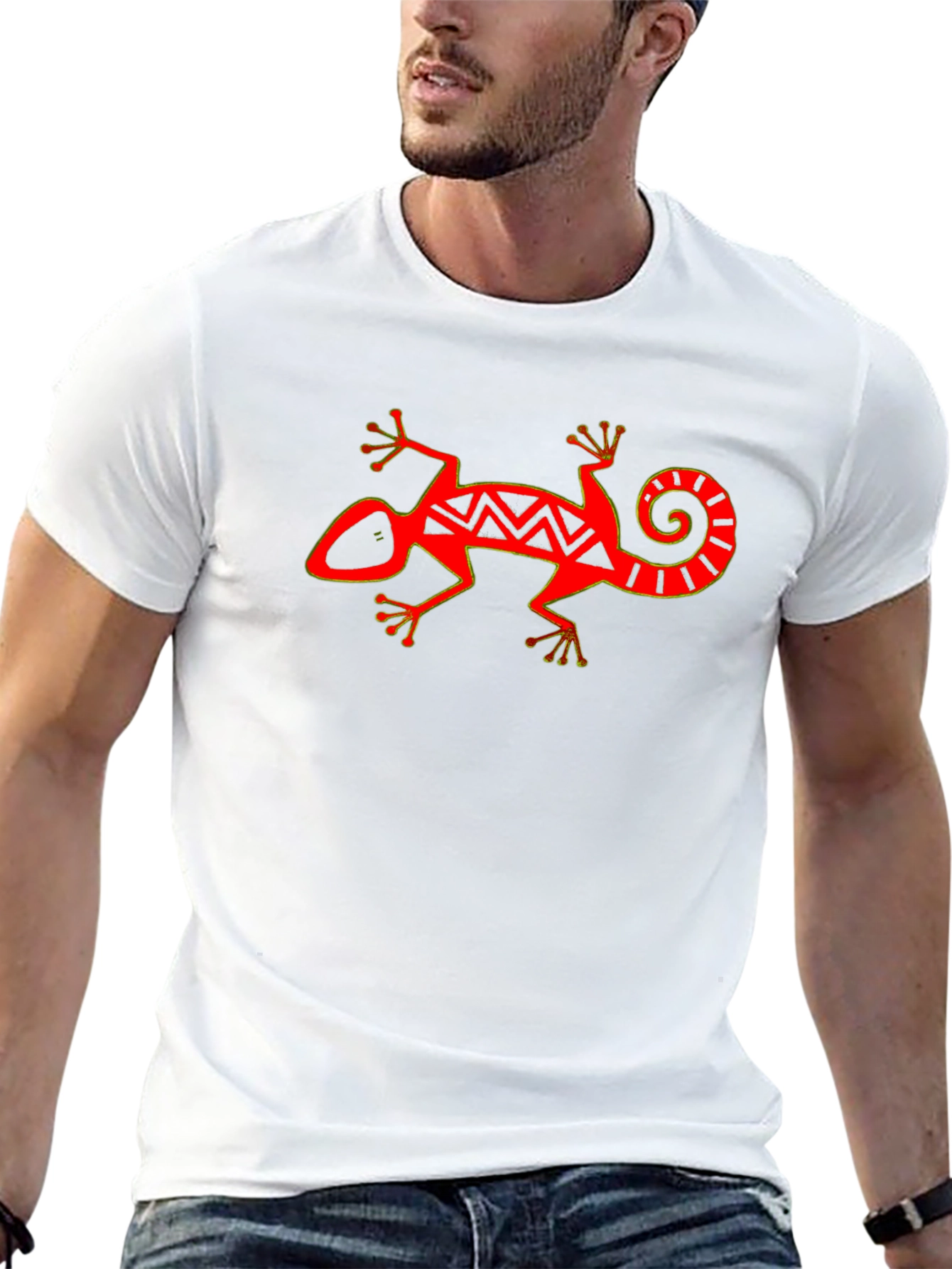 Red Gecko Graphic T-Shirt - Stylish & Unique Design