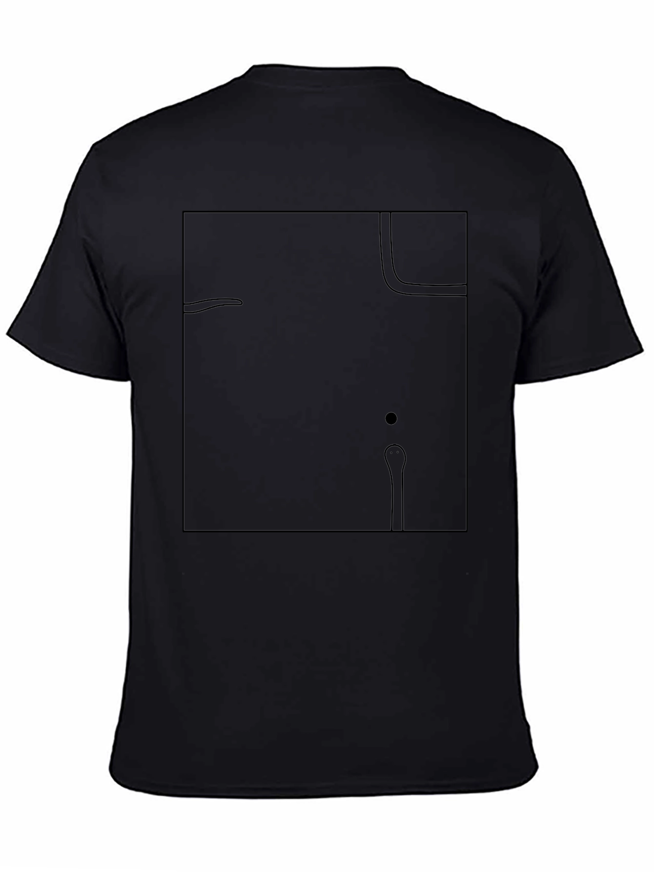 Abstract Black Graphic Tee - Modern Art T-Shirt