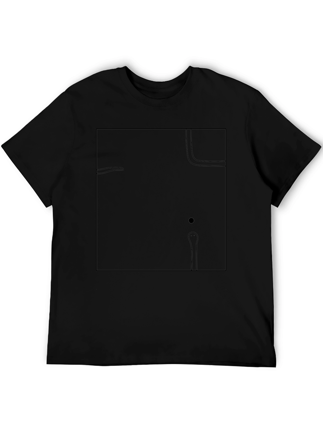 Abstract Black Graphic Tee - Modern Art T-Shirt
