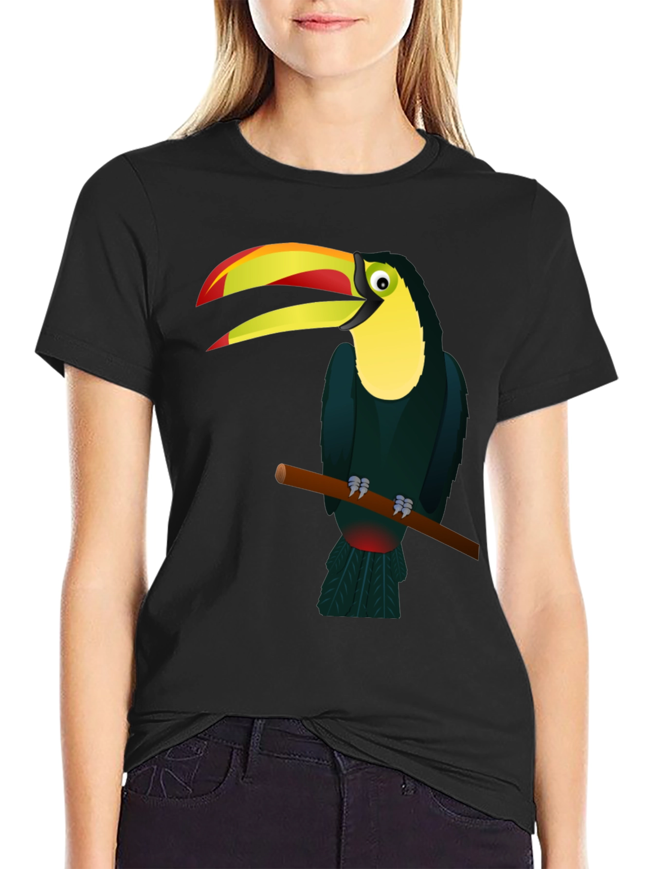Toucan Graphic Black T-Shirt