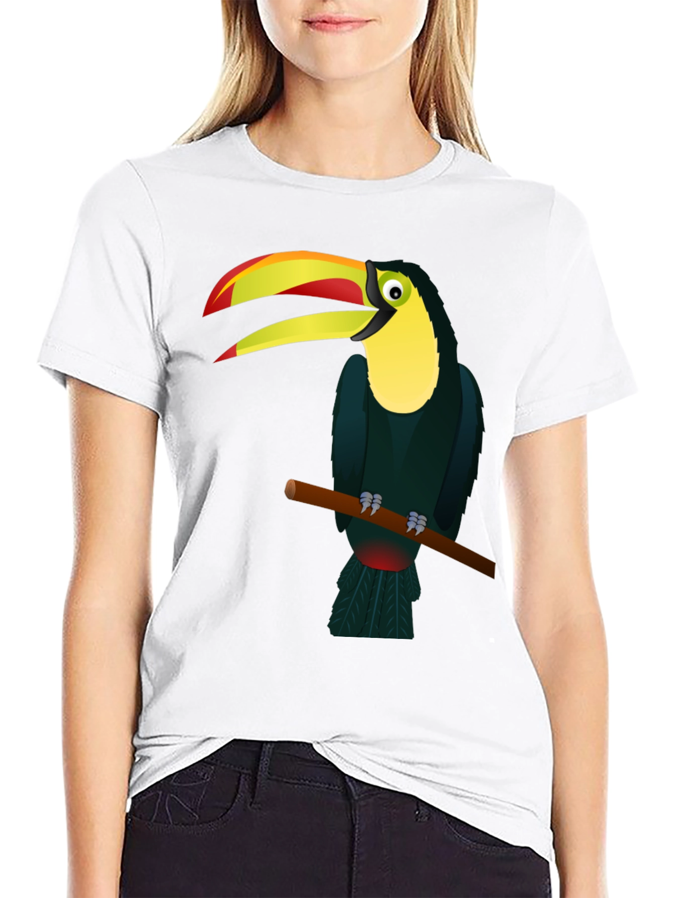 Toucan Graphic Black T-Shirt