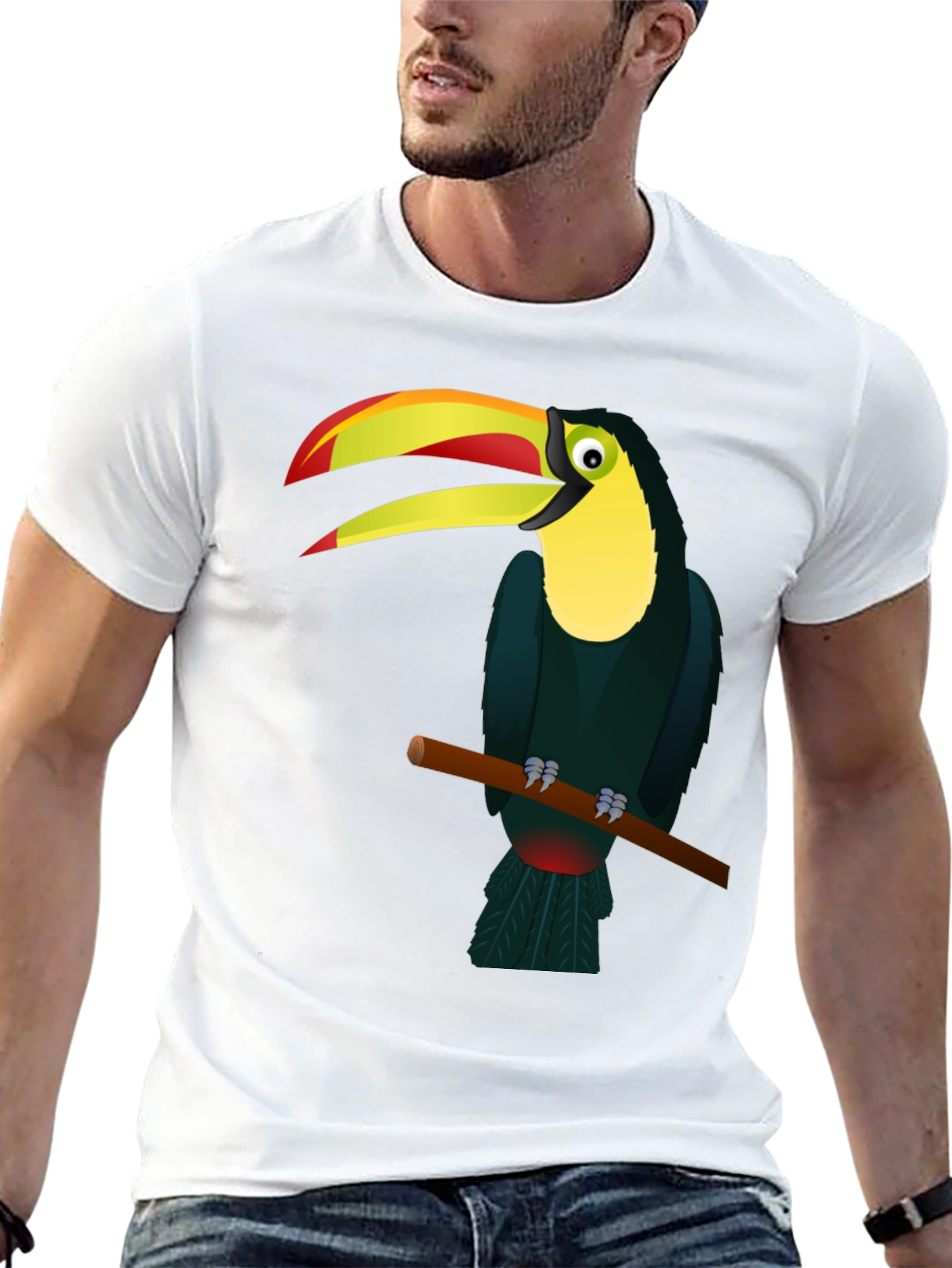 Toucan Graphic Black T-Shirt
