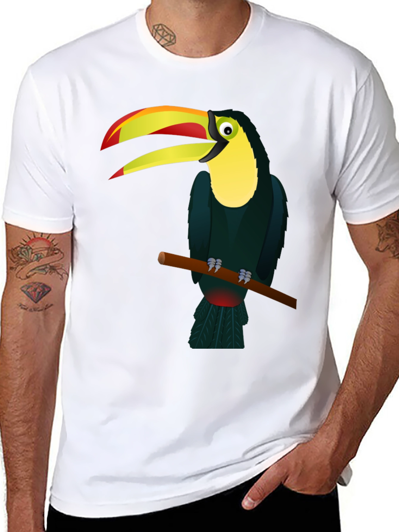 Toucan Graphic Black T-Shirt