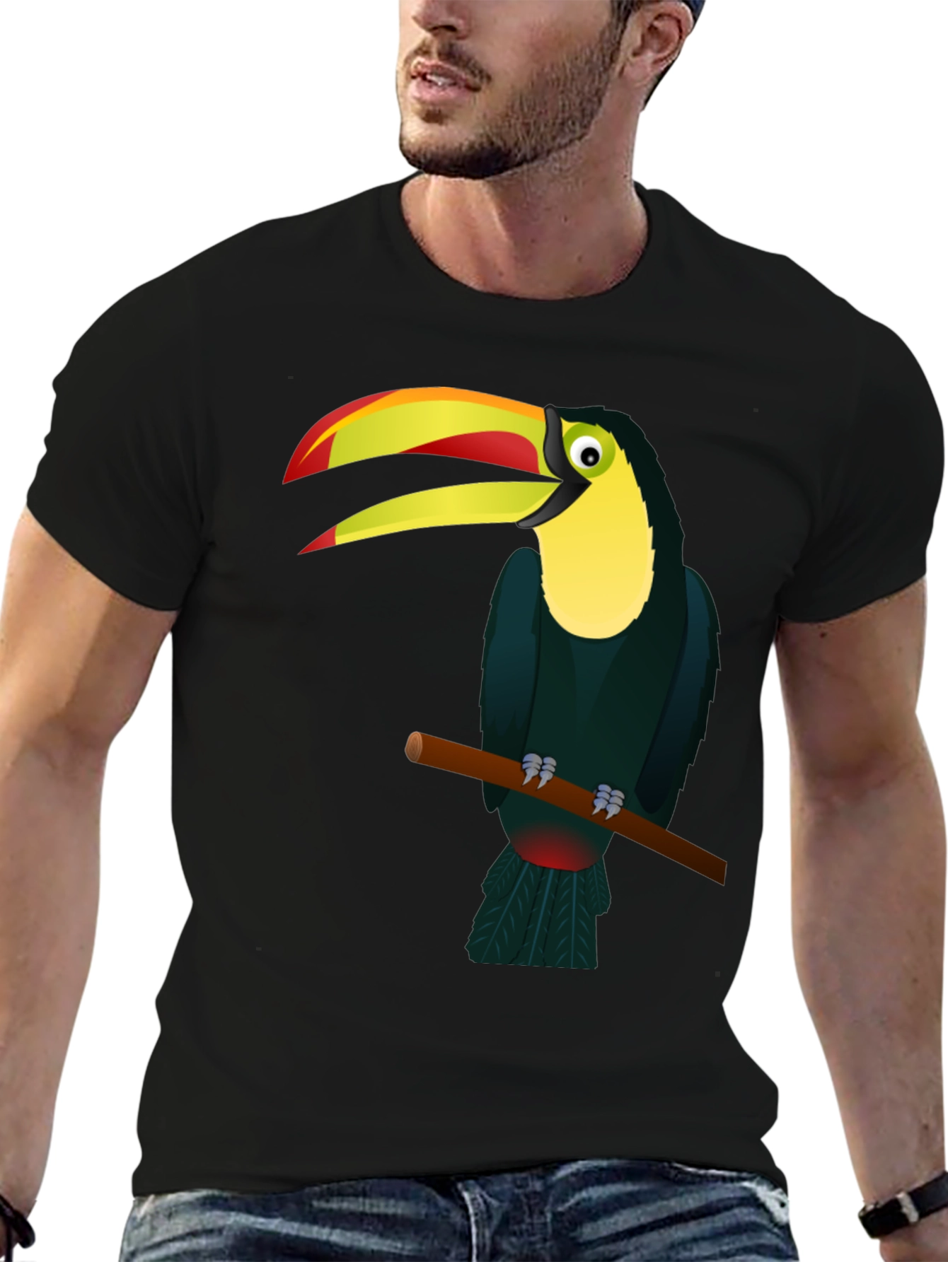 Toucan Graphic Black T-Shirt